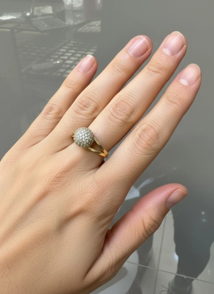 14 Ayar Desenli Altın Yüzük – 3.66 gr Şık Kadın Yüzük Modeli