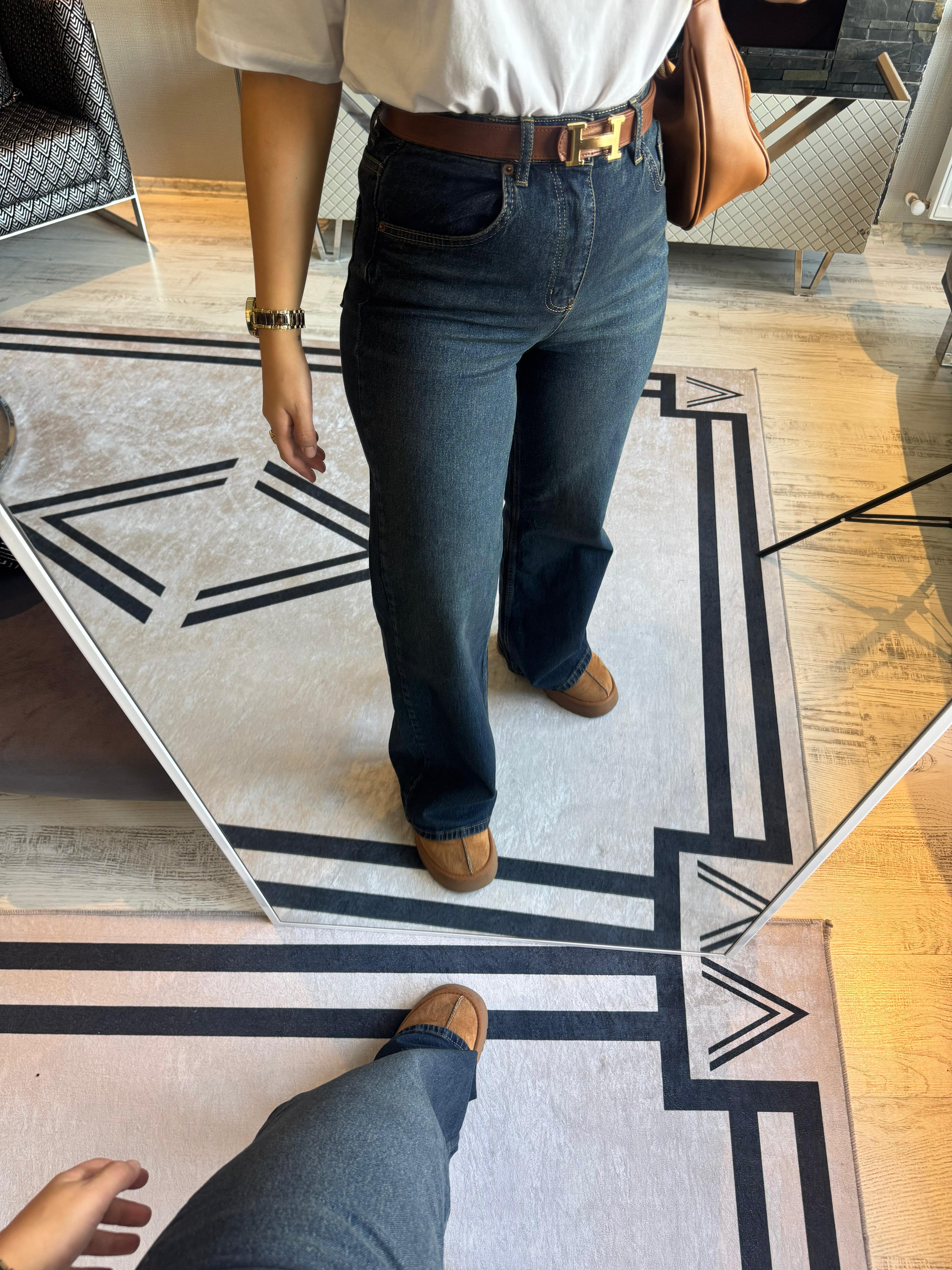 Massi Navy Straight Jean