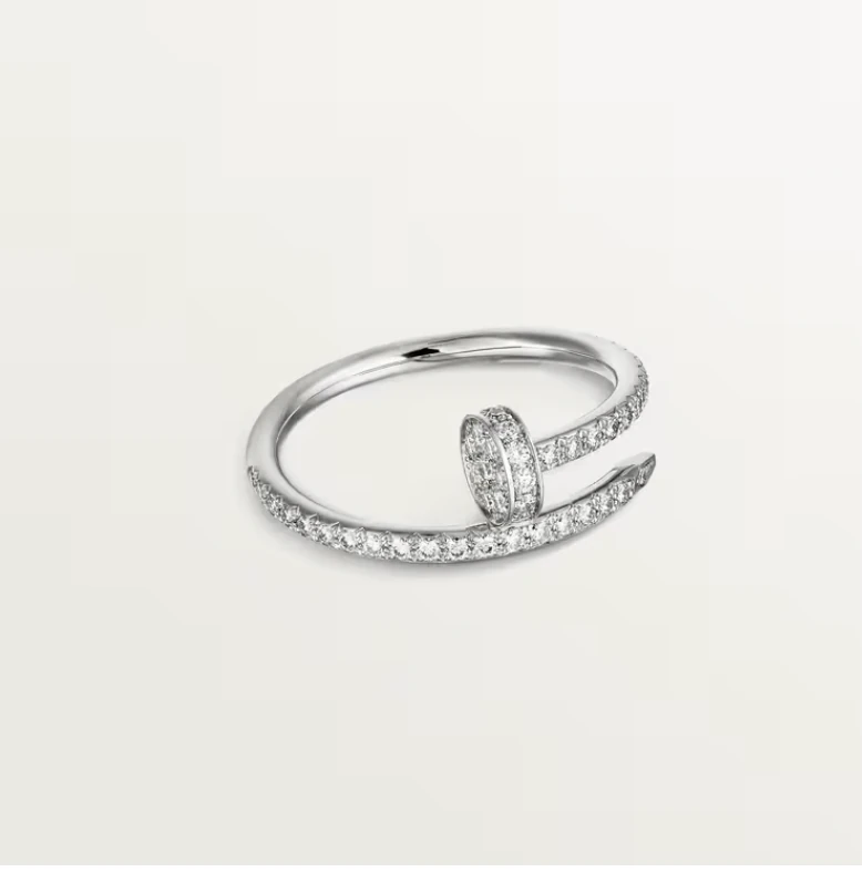 Ayarlanabilir Silver Half Pave Yüzük