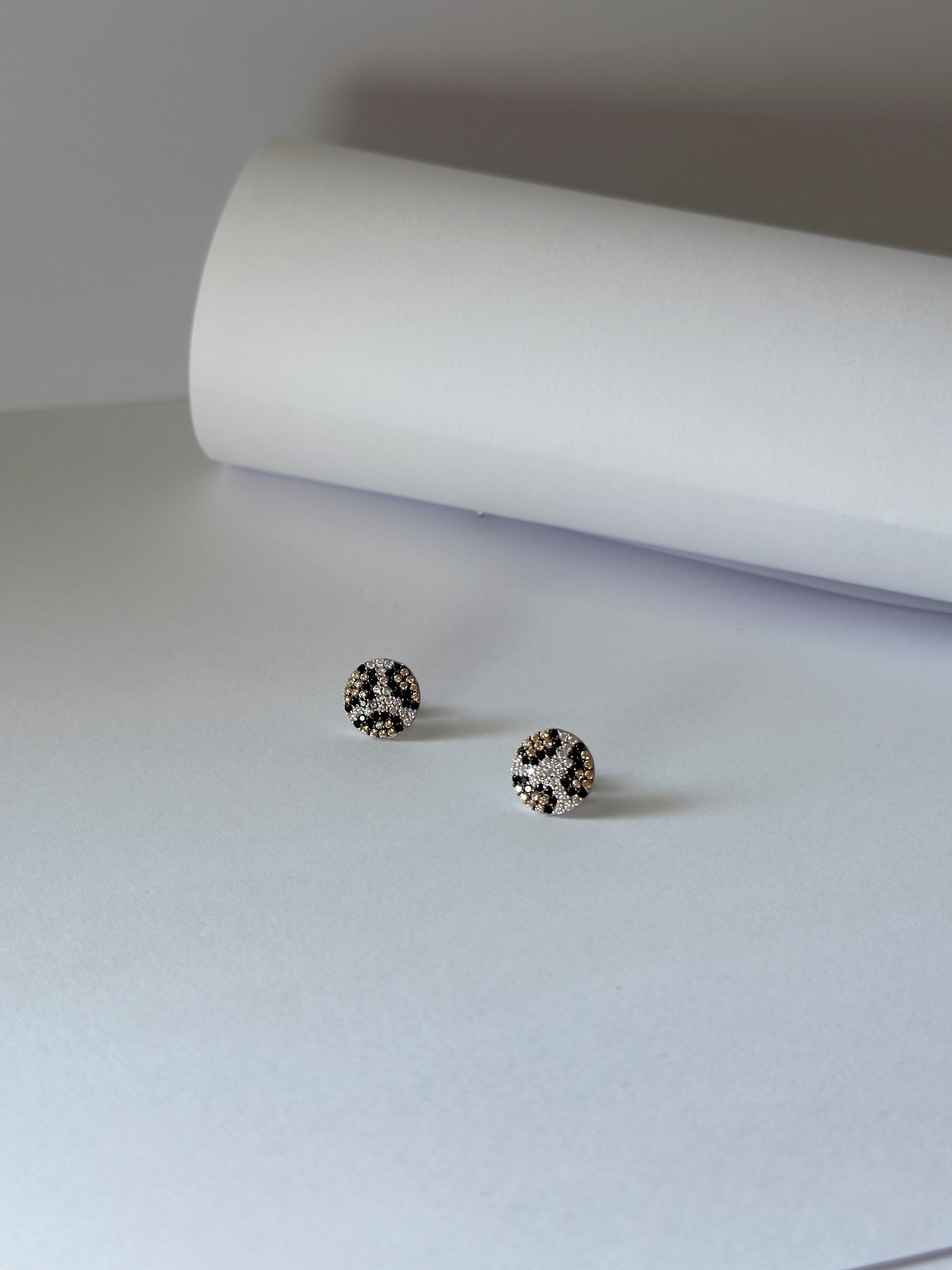 Nebula. Leopard Stud Küpe
