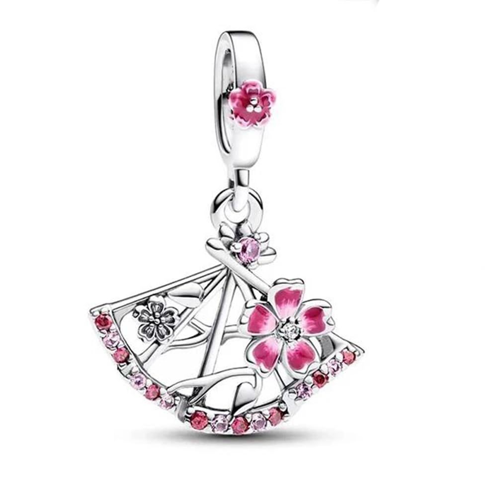 Çiçekli Yelpaze Charm
