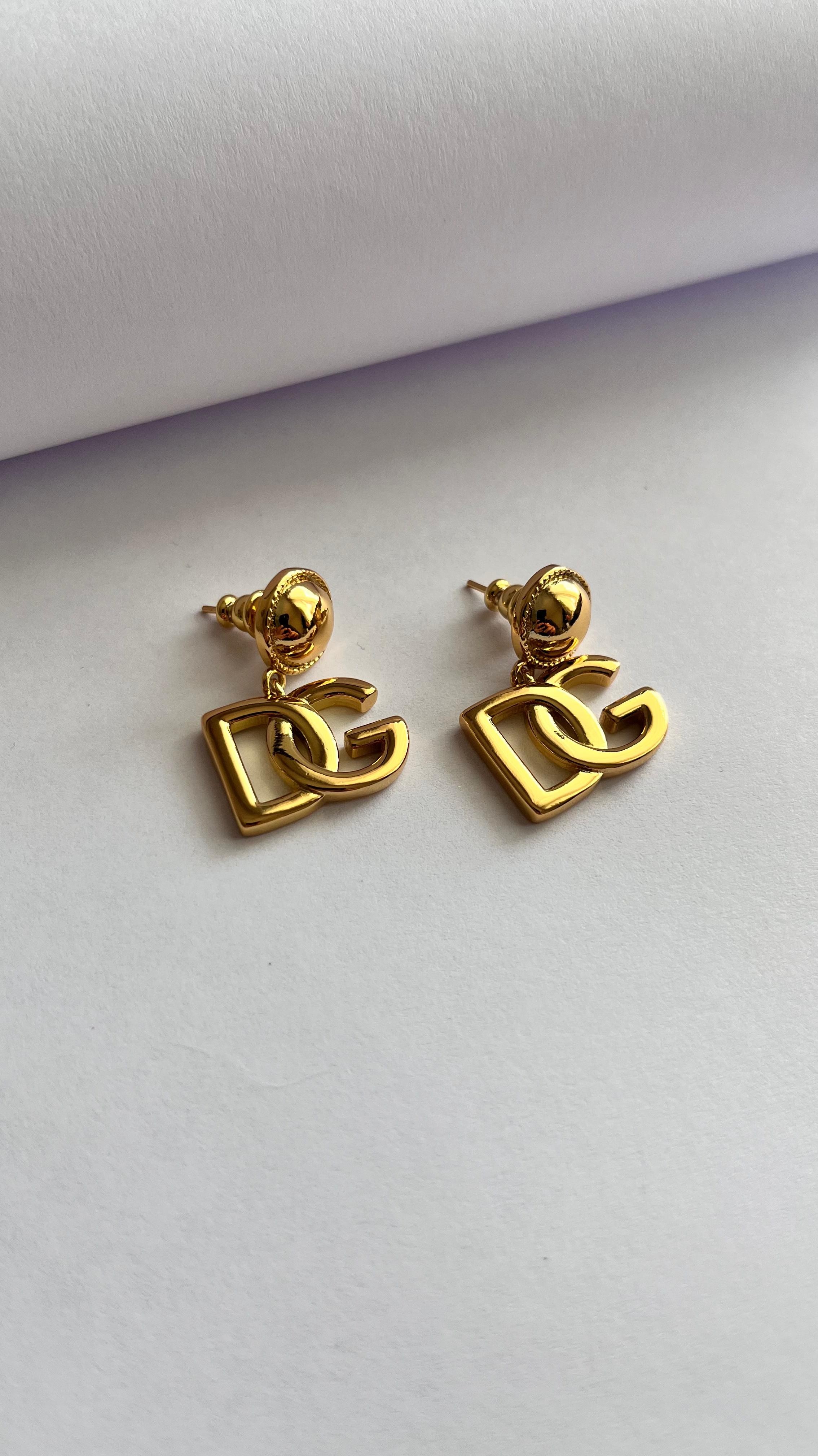 D&G Logo Detay Gold Küpe