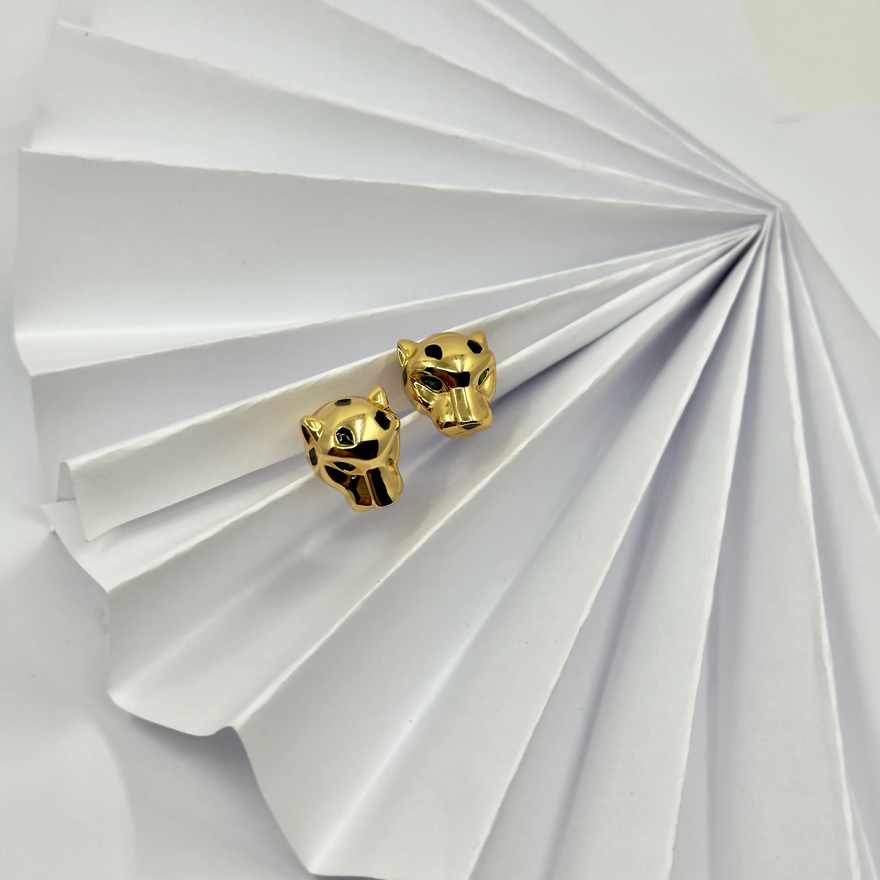 Pantere de Crt Gold Taşsız Küpe