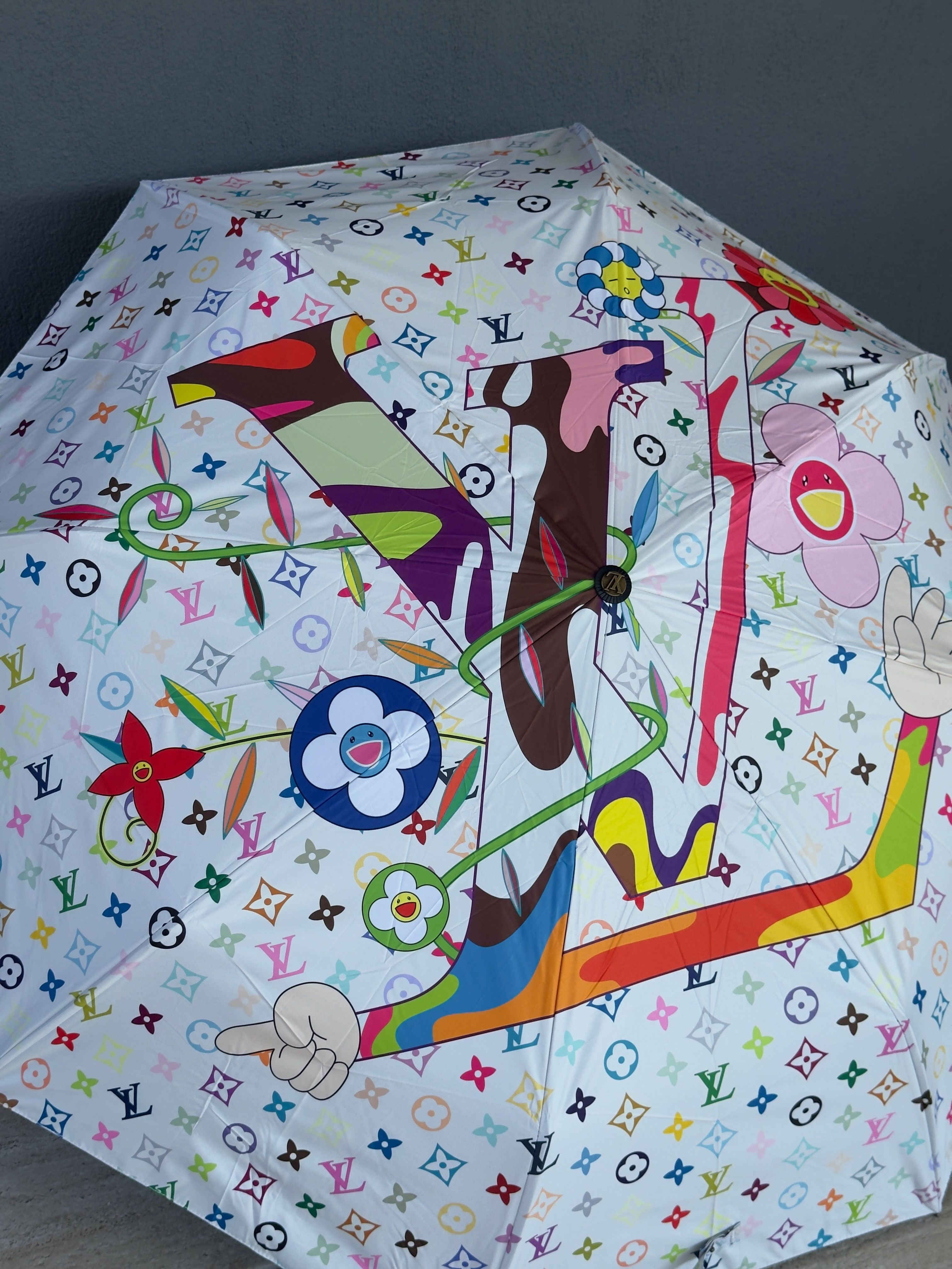 Multicolore Monogram Takashi Murakami Stil Şemsiye