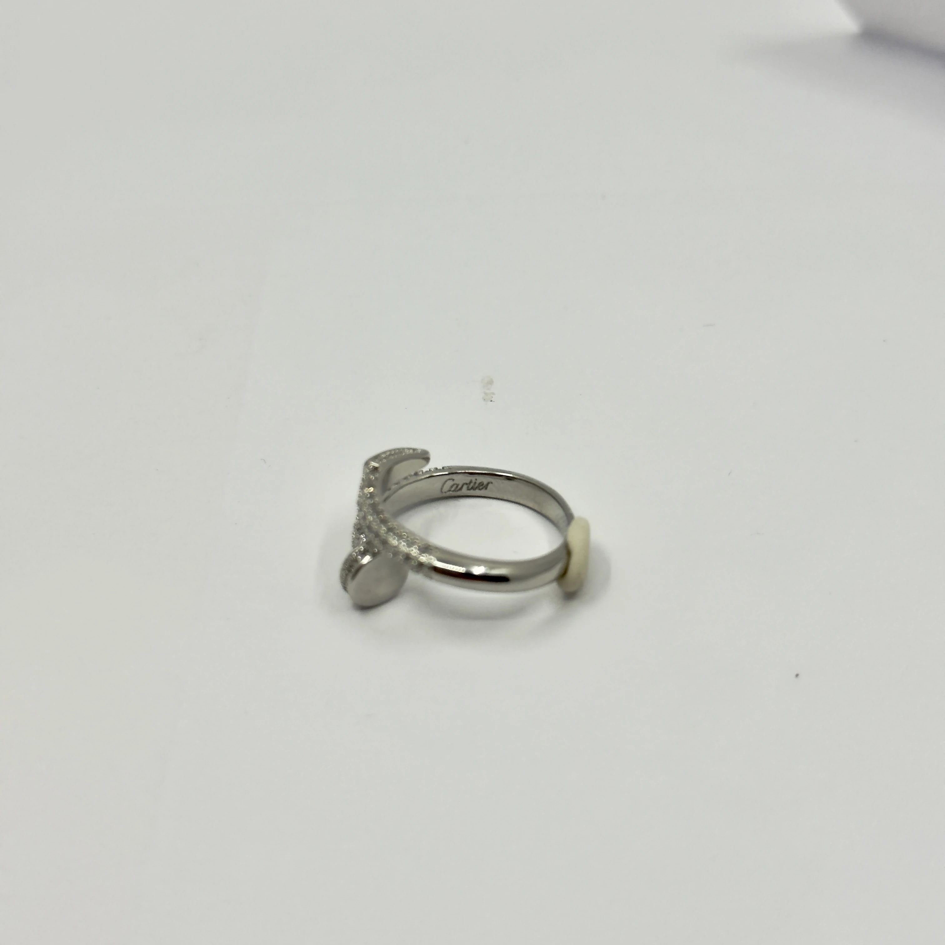 Ayarlanabilir Silver Half Pave Yüzük