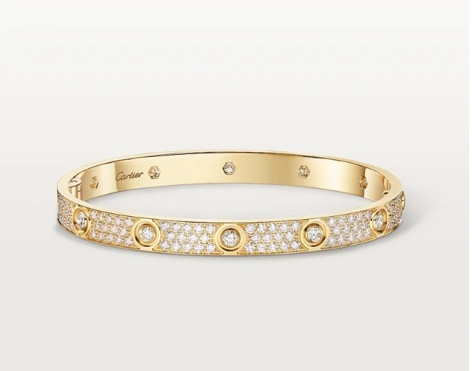 Crt. Gold Pave Dizim Taşlı Vidalı Bileklik