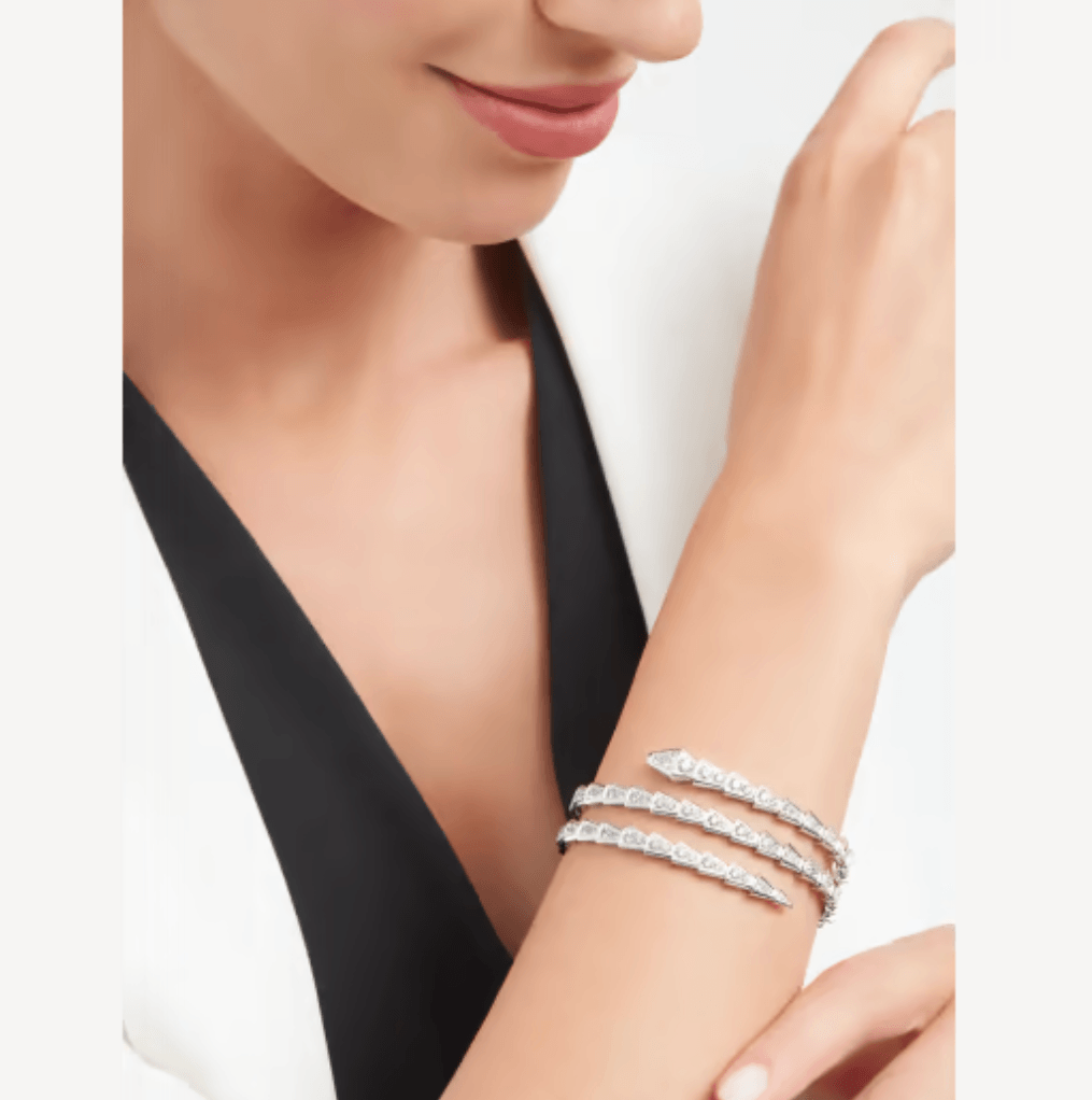 Double Row Silver Serpenti Bileklik