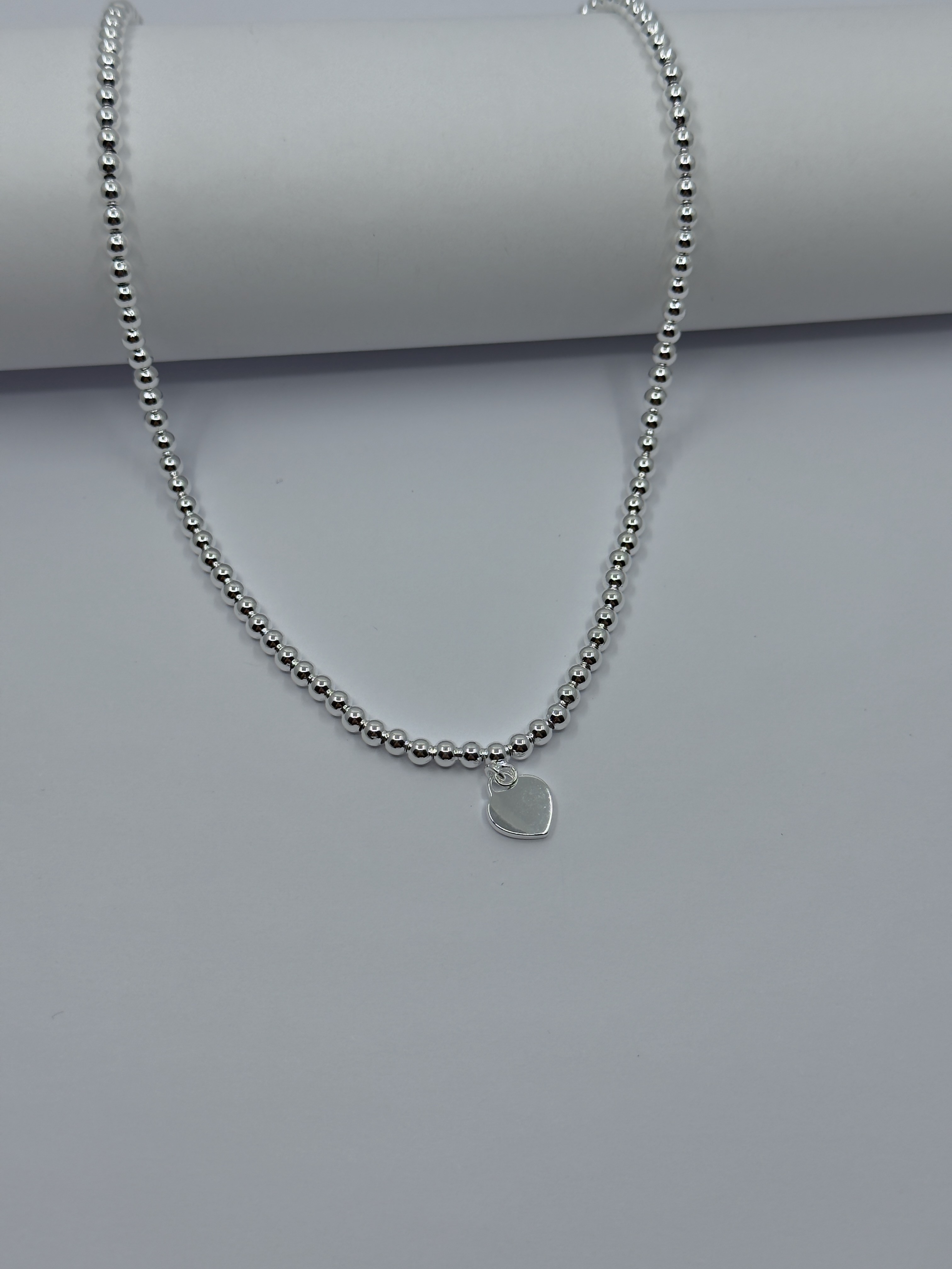 Full Silver Bead Kolye