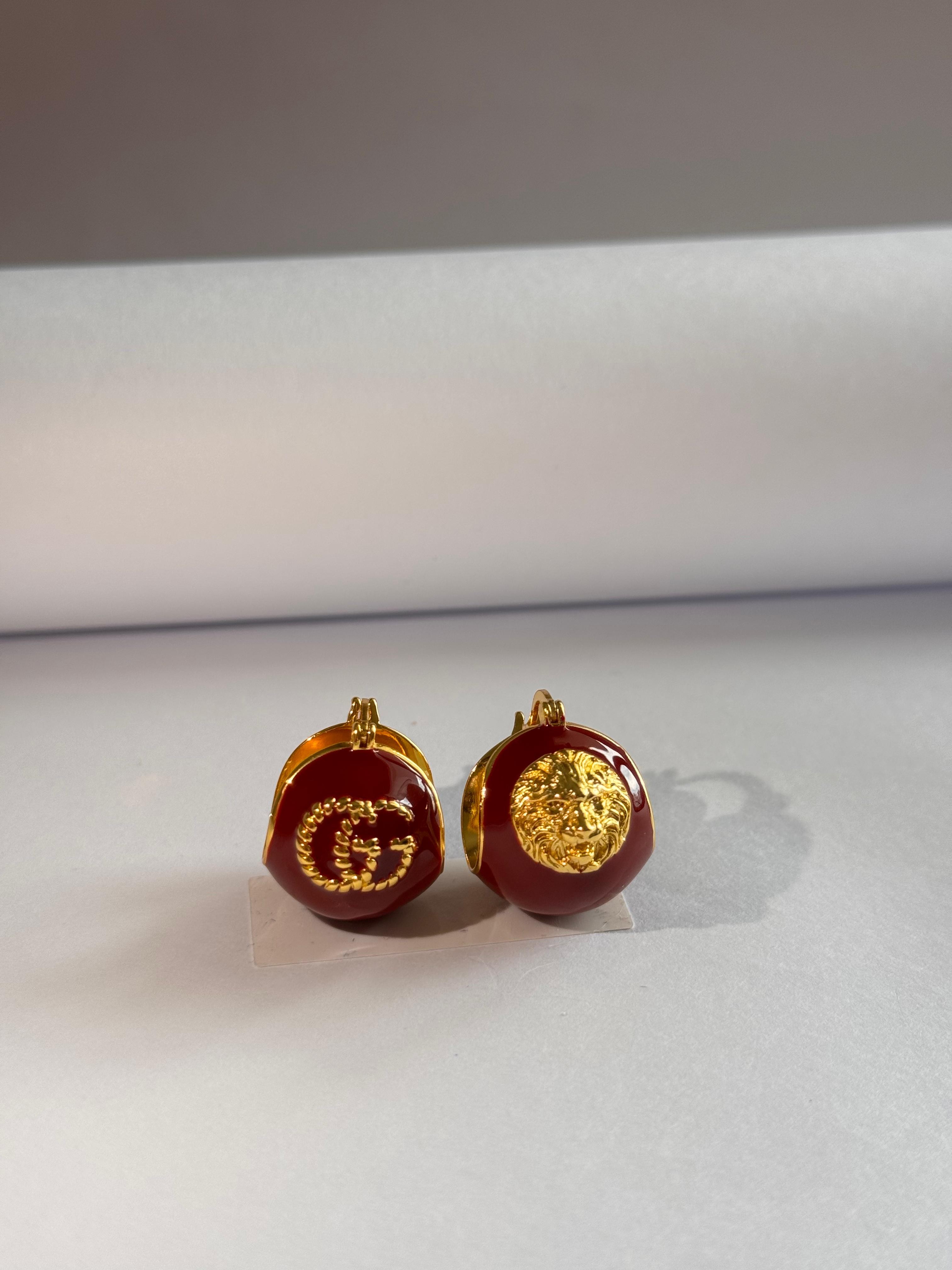 Gcci. Lion Marron Küpe