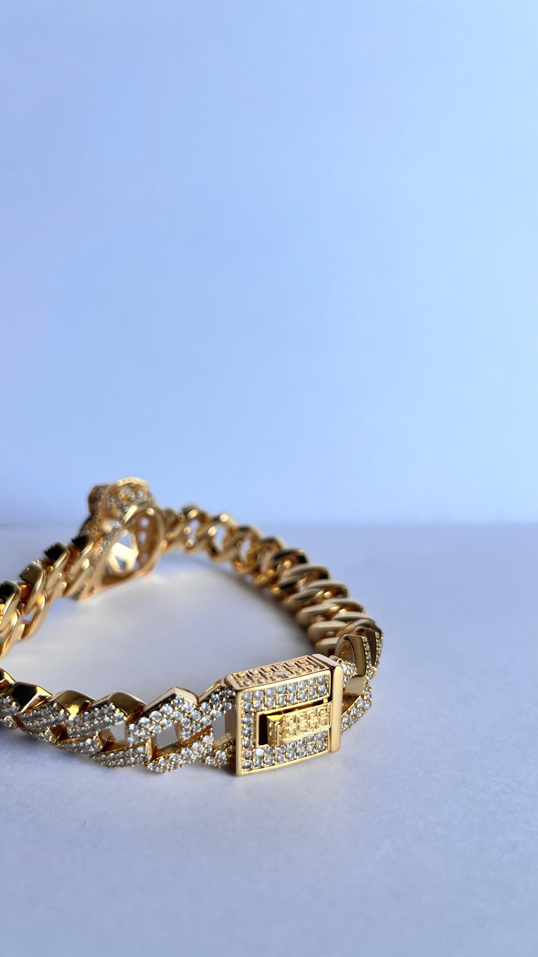 Crt.Panthere Gold Taşlı Bileklik