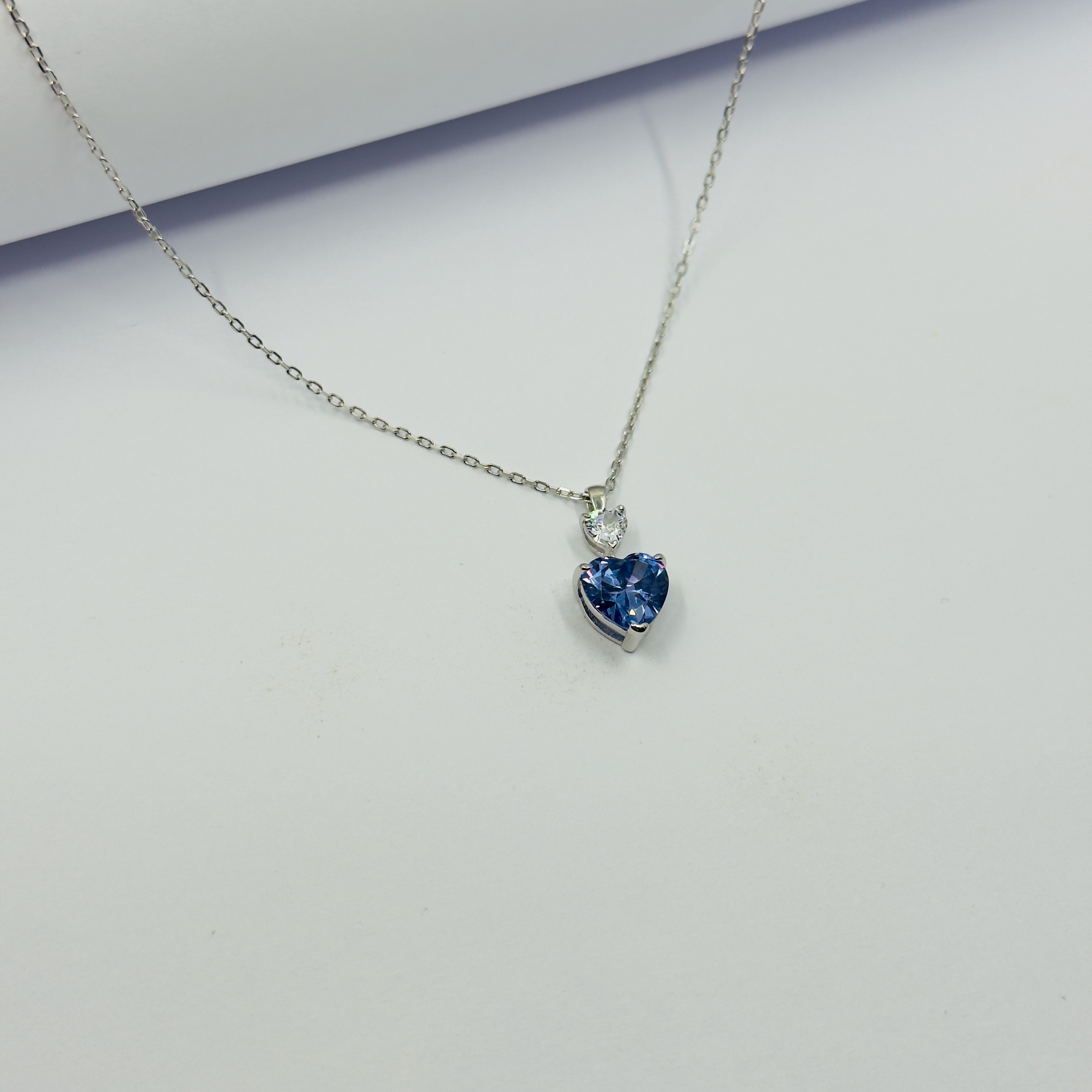 Blue Heart Shine Gümüş Kolye