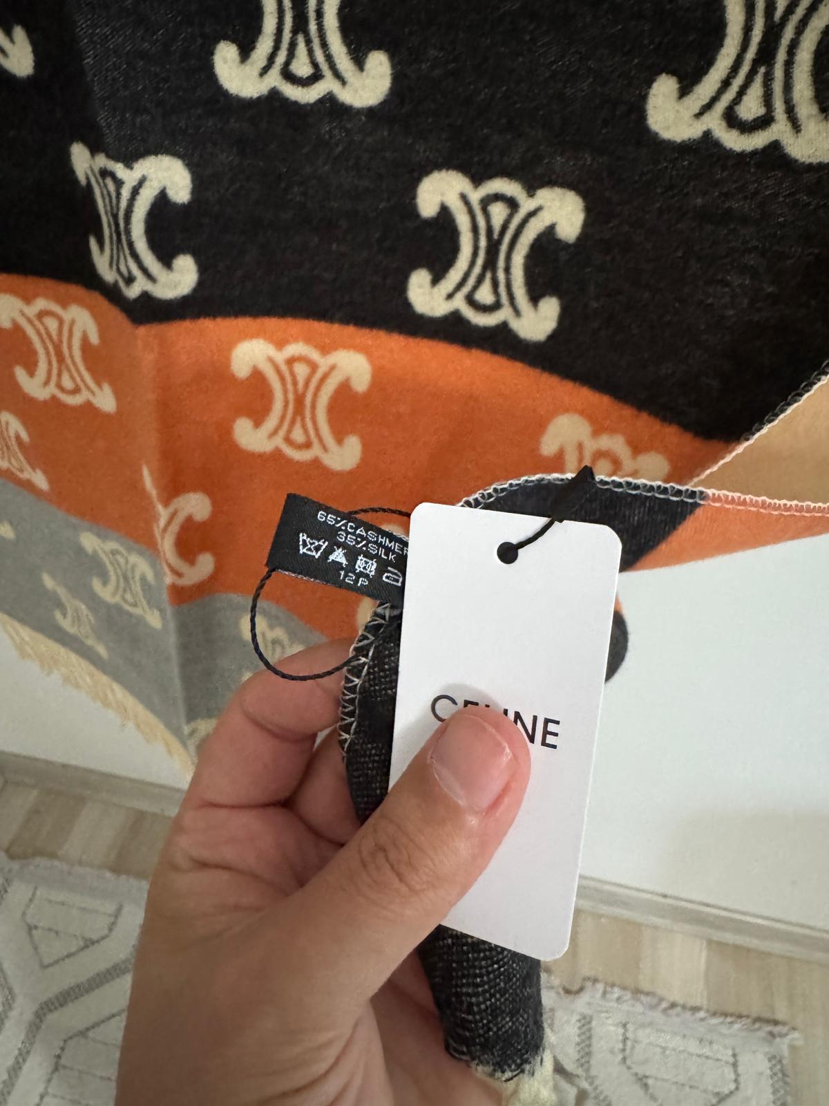 Triomphe Cashmere-Silk Şal – Sunset Stripe