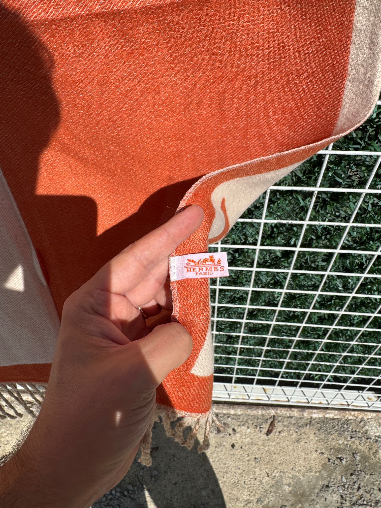 H Plaid Terracotta & Écru Kaşmir & İpek Şal