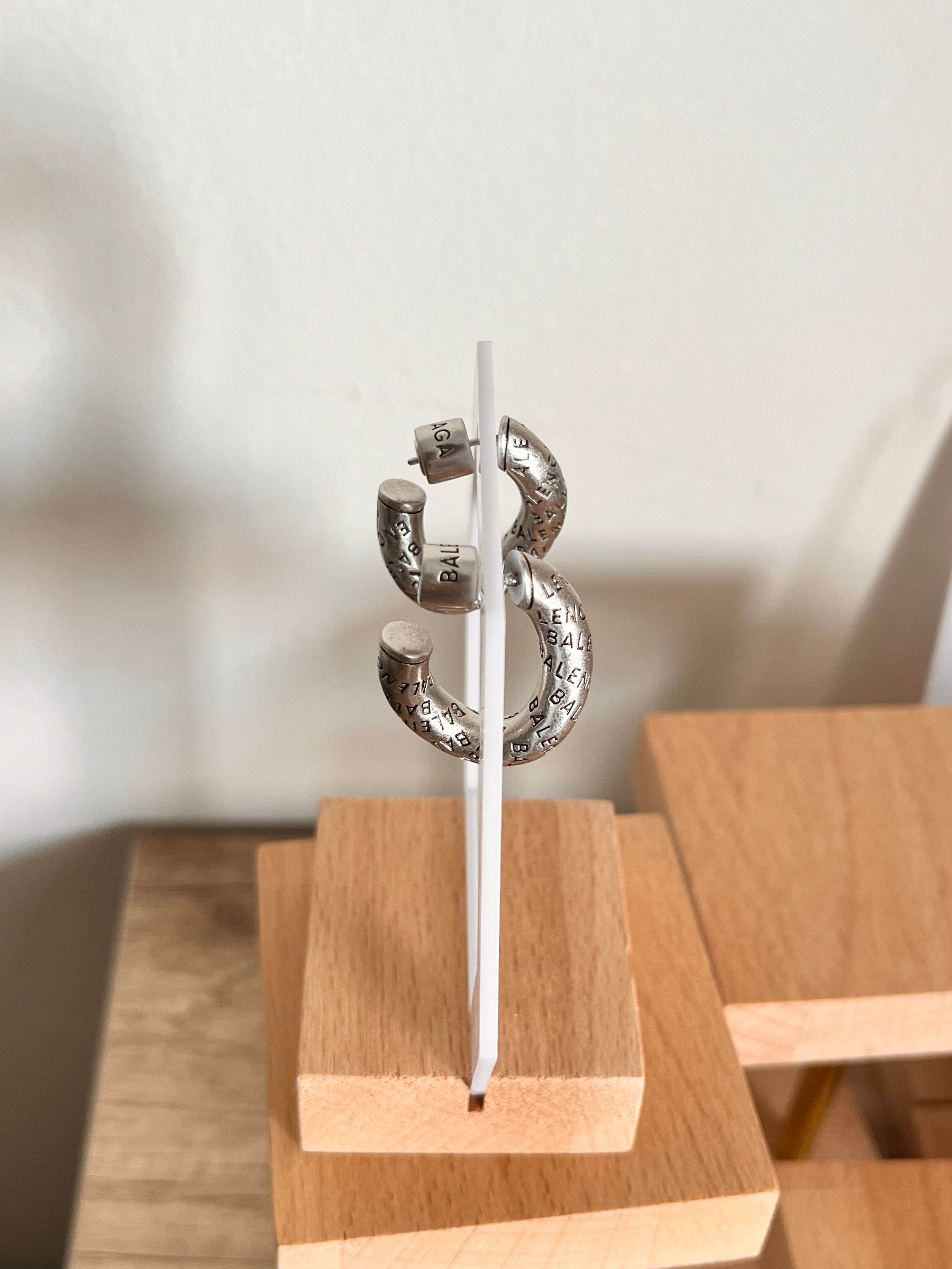 silver blnciaga küpe