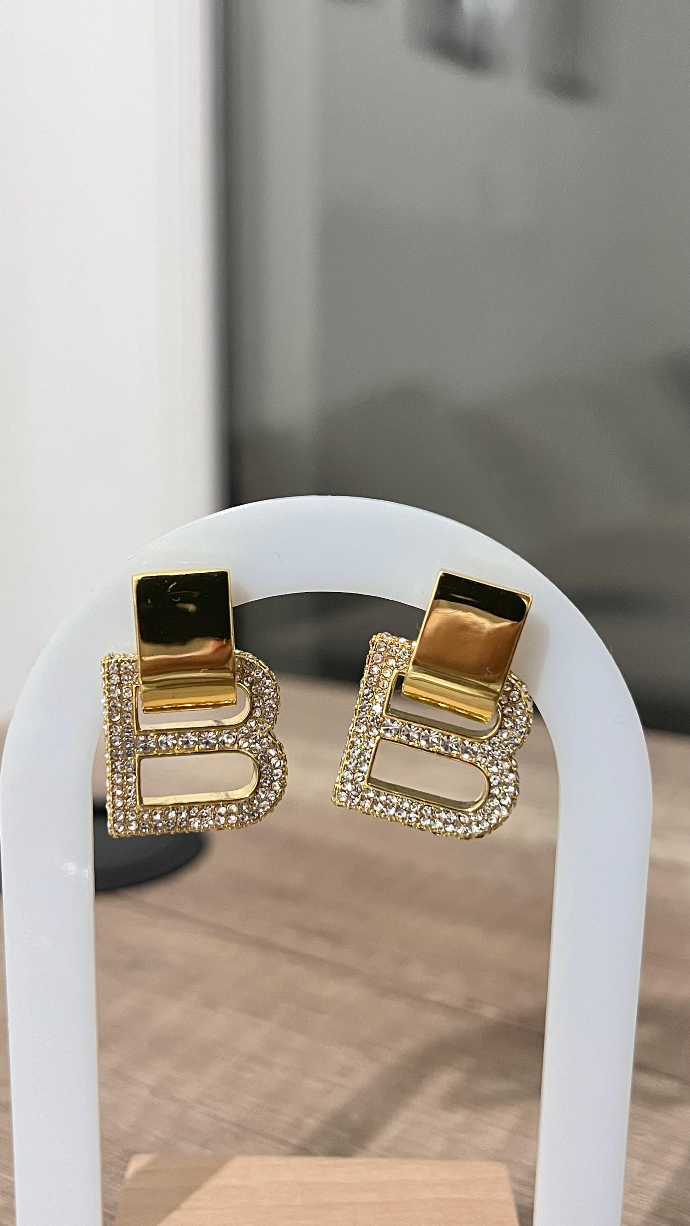 Blncia. Gold Hourglass Küpe