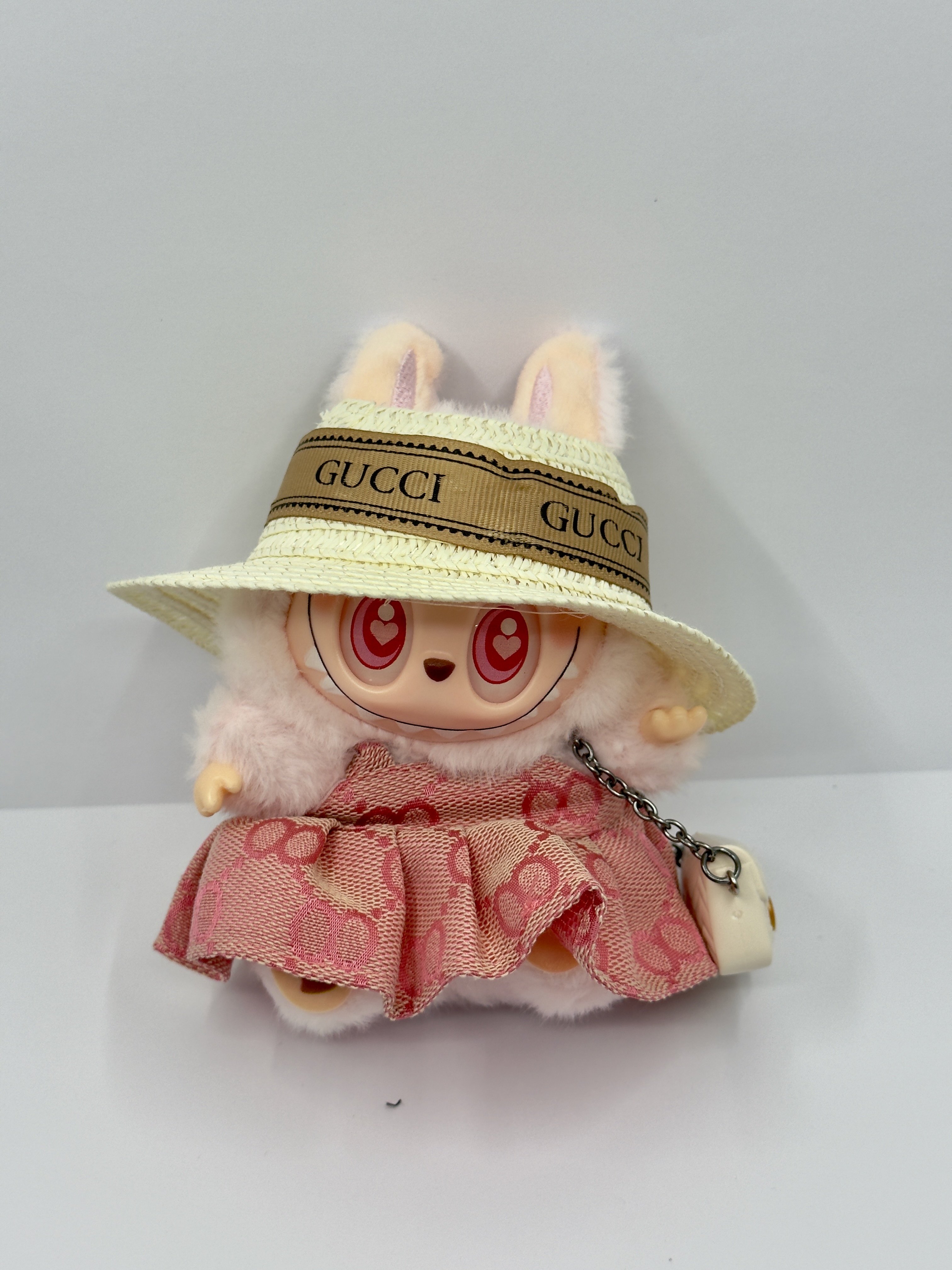Pembe Gcci Elbiseli Labubu