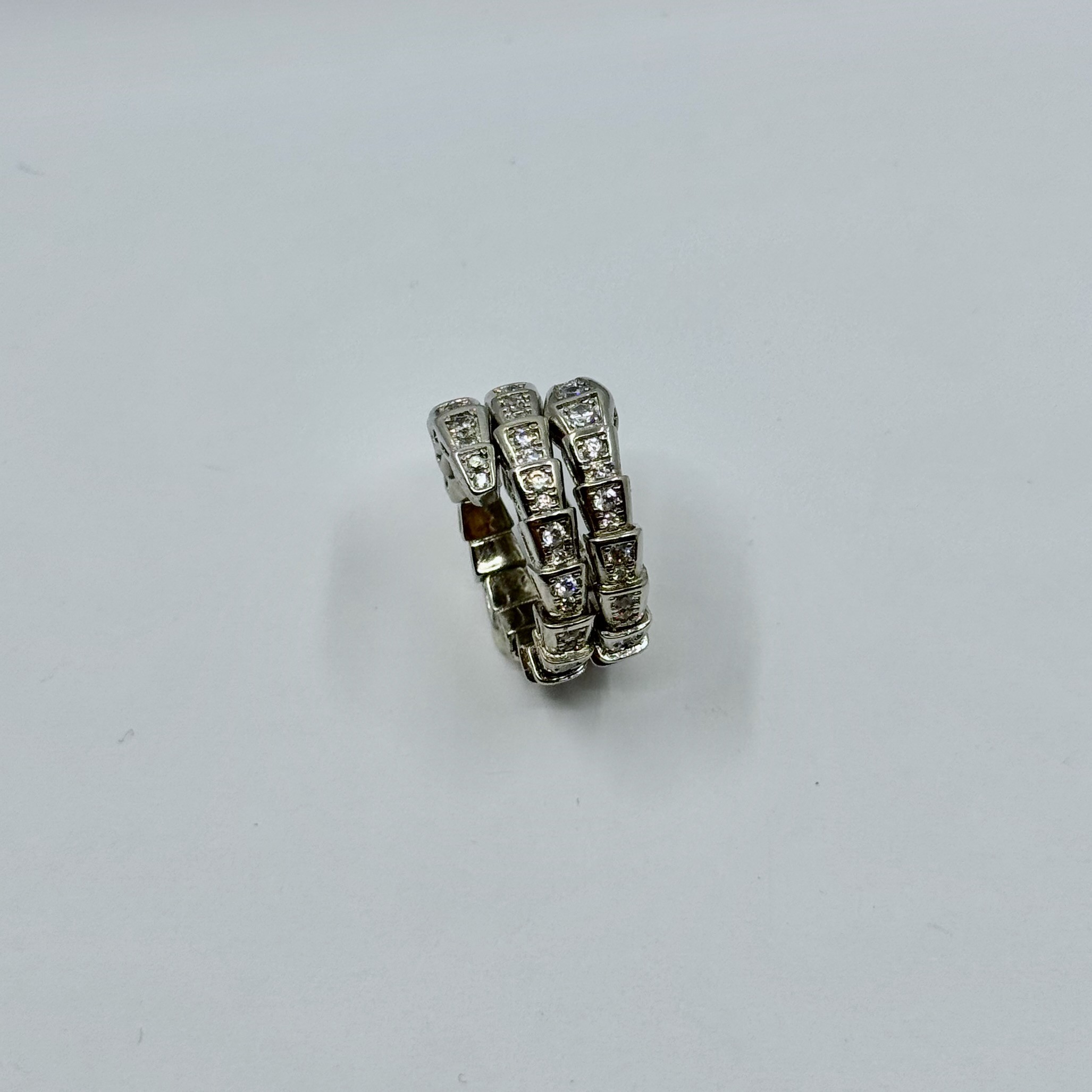 Çift Sıra Silver Serpenti M Size Yüzük