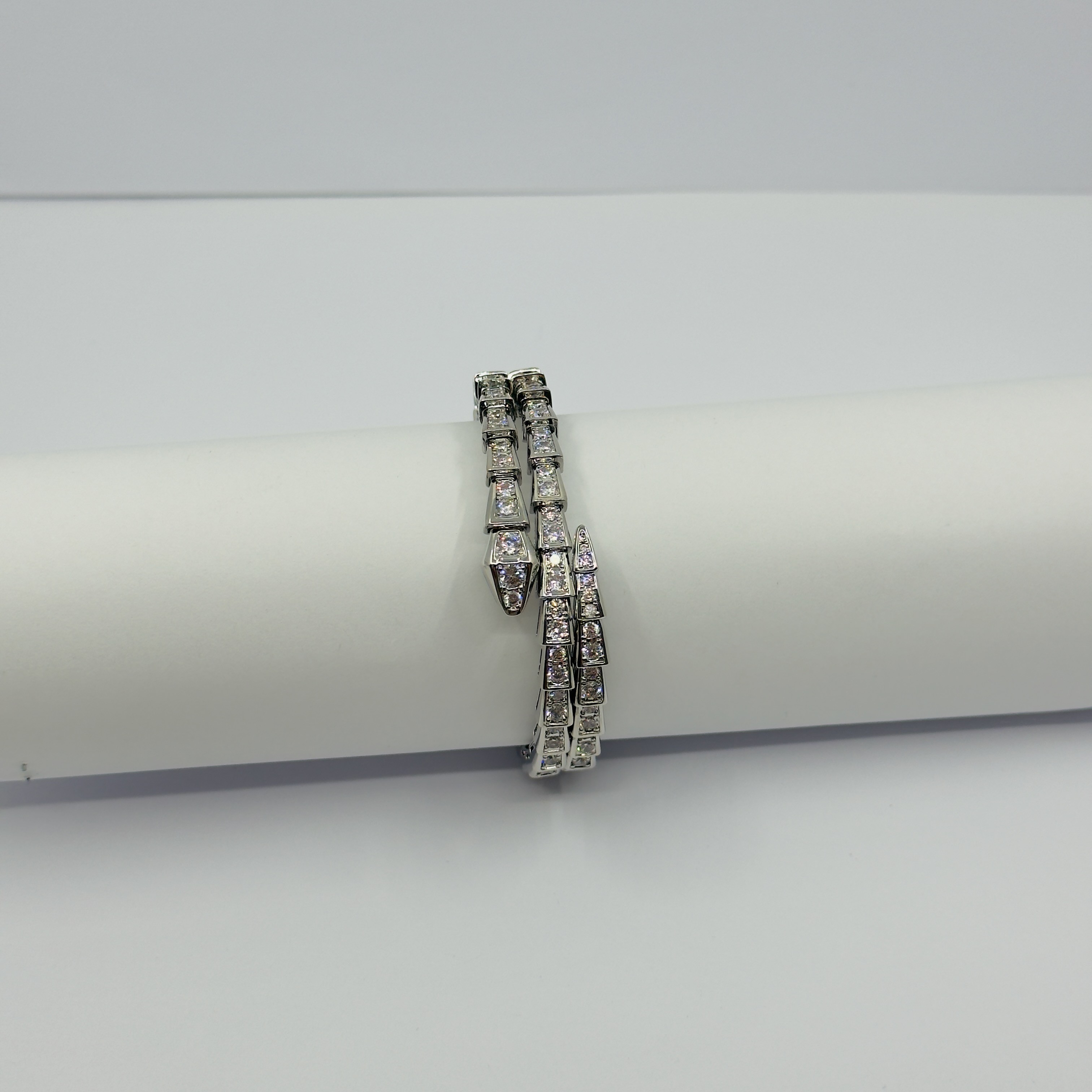 Double Row Silver Serpenti Bileklik