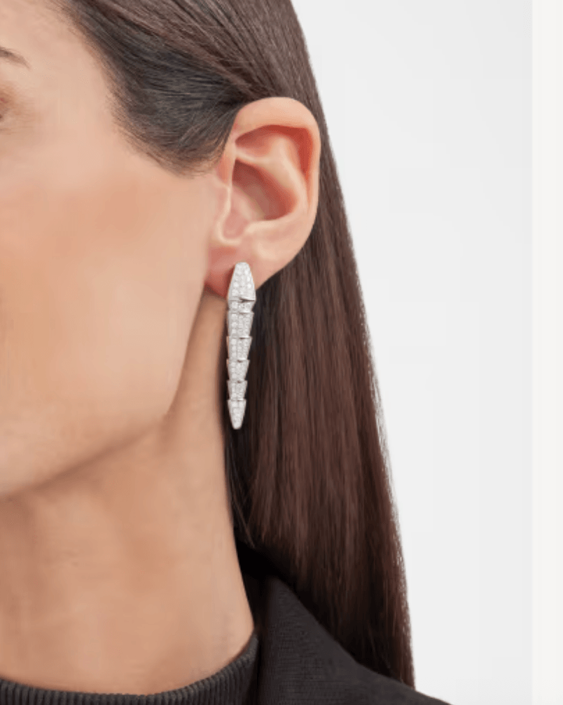 Bvl. Silver Taşlı Serpenti Küpe