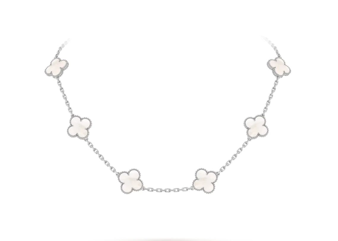 10 Yonca Silver Sedef Kolye