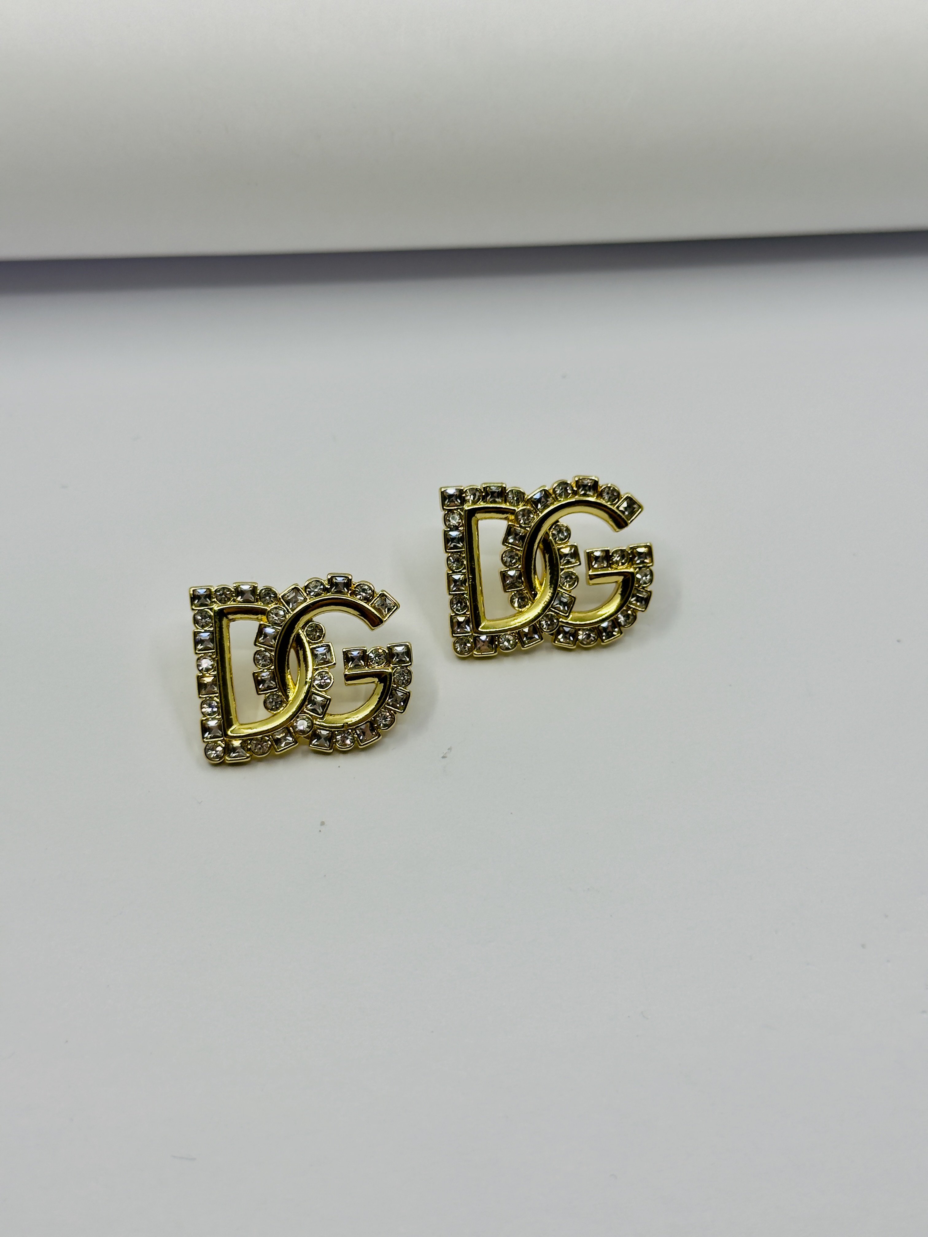 DG Logo Full Taşlı Küpe