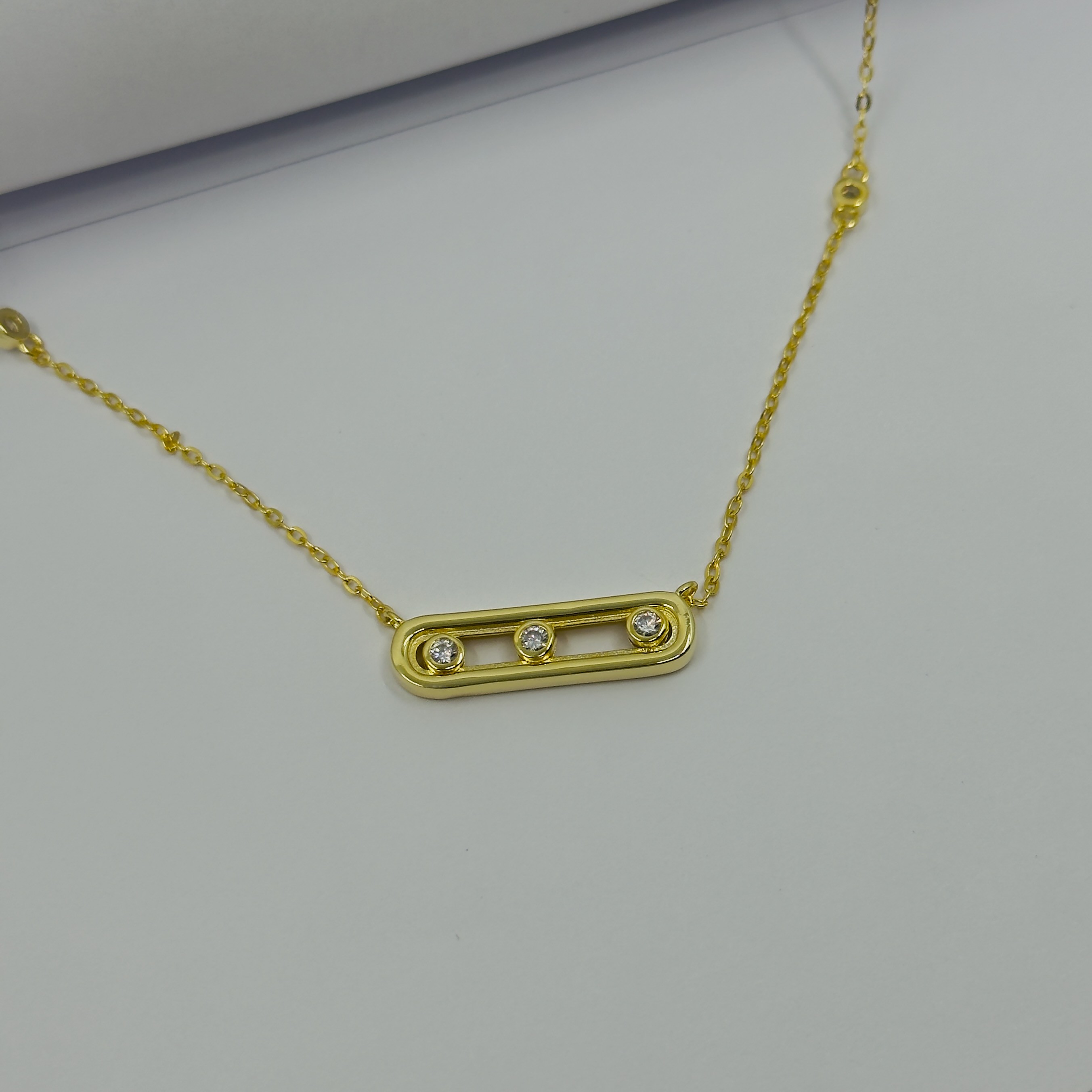 Mess Gold Yatay Kolye