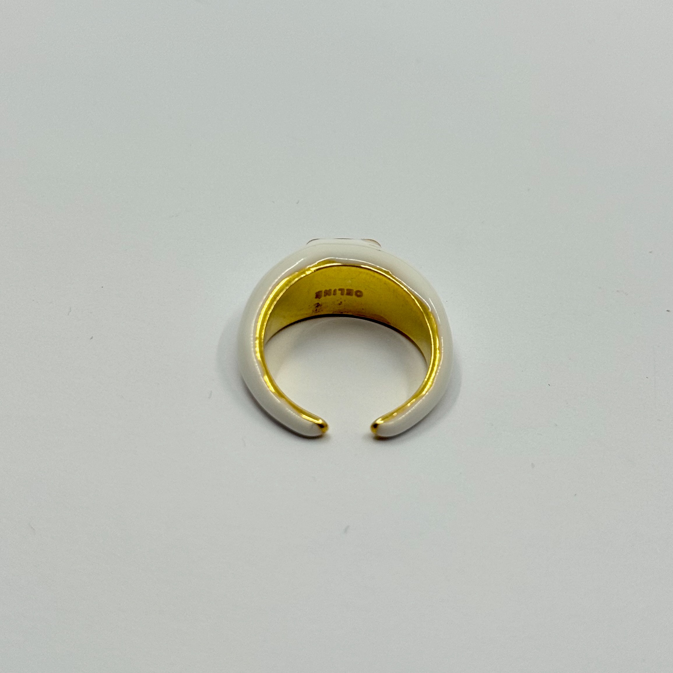 Beyaz Gold Ayarlanabilir Yüzük