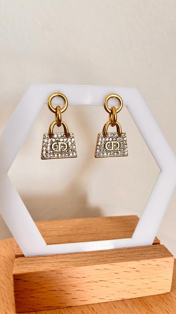 Di*r. Çanta Model Taşlı Küpe