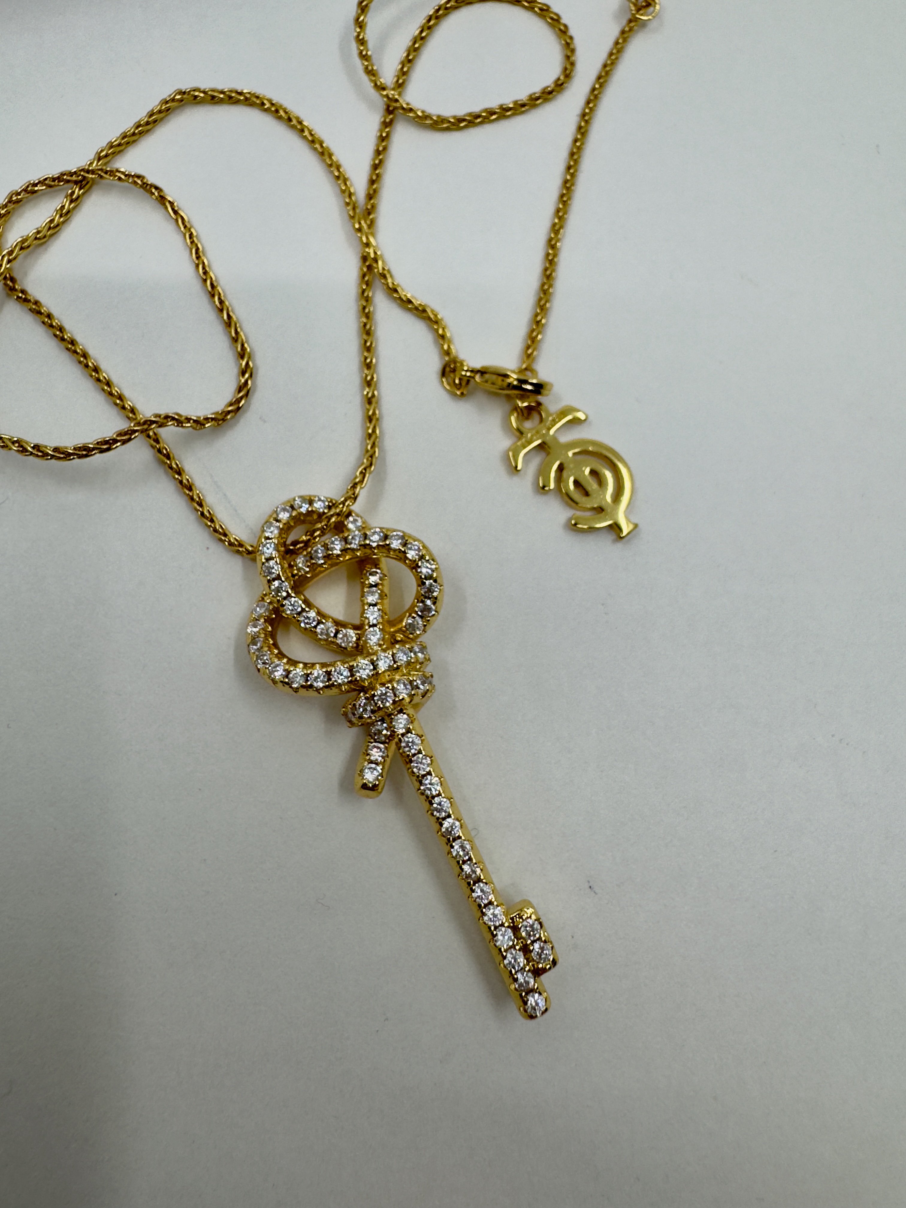Tiff.Co. Gold Taşlı Key Kolye