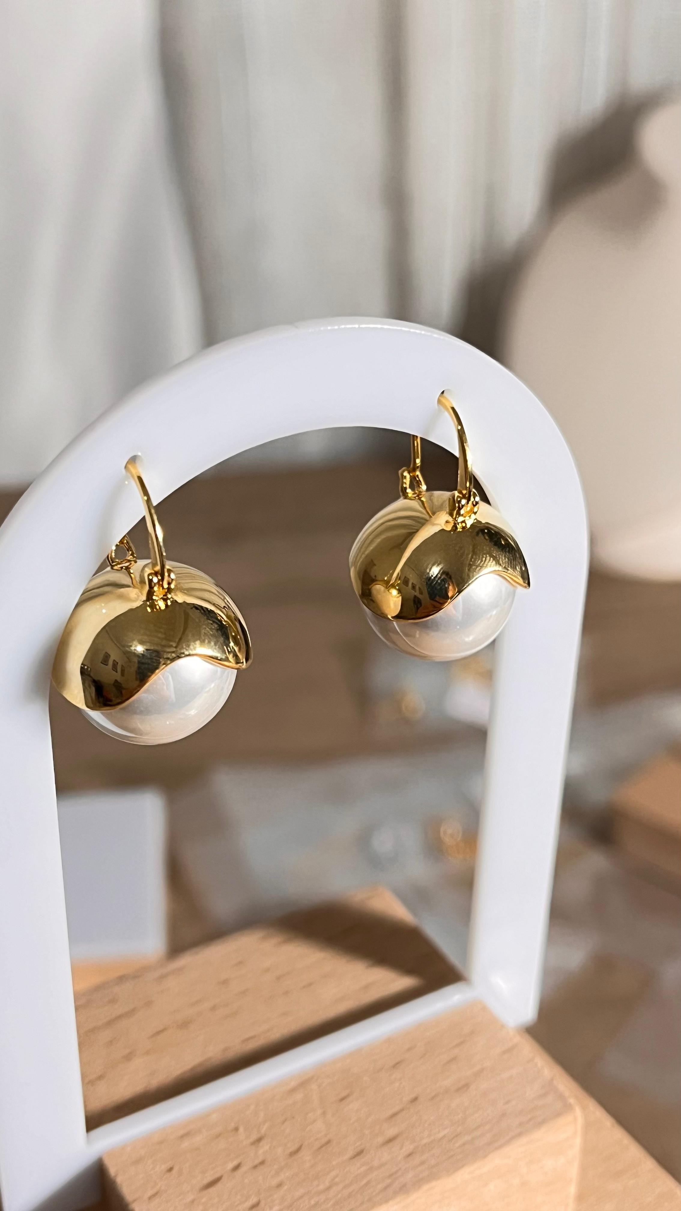 Clne. Gold Kafes İnci Detaylı