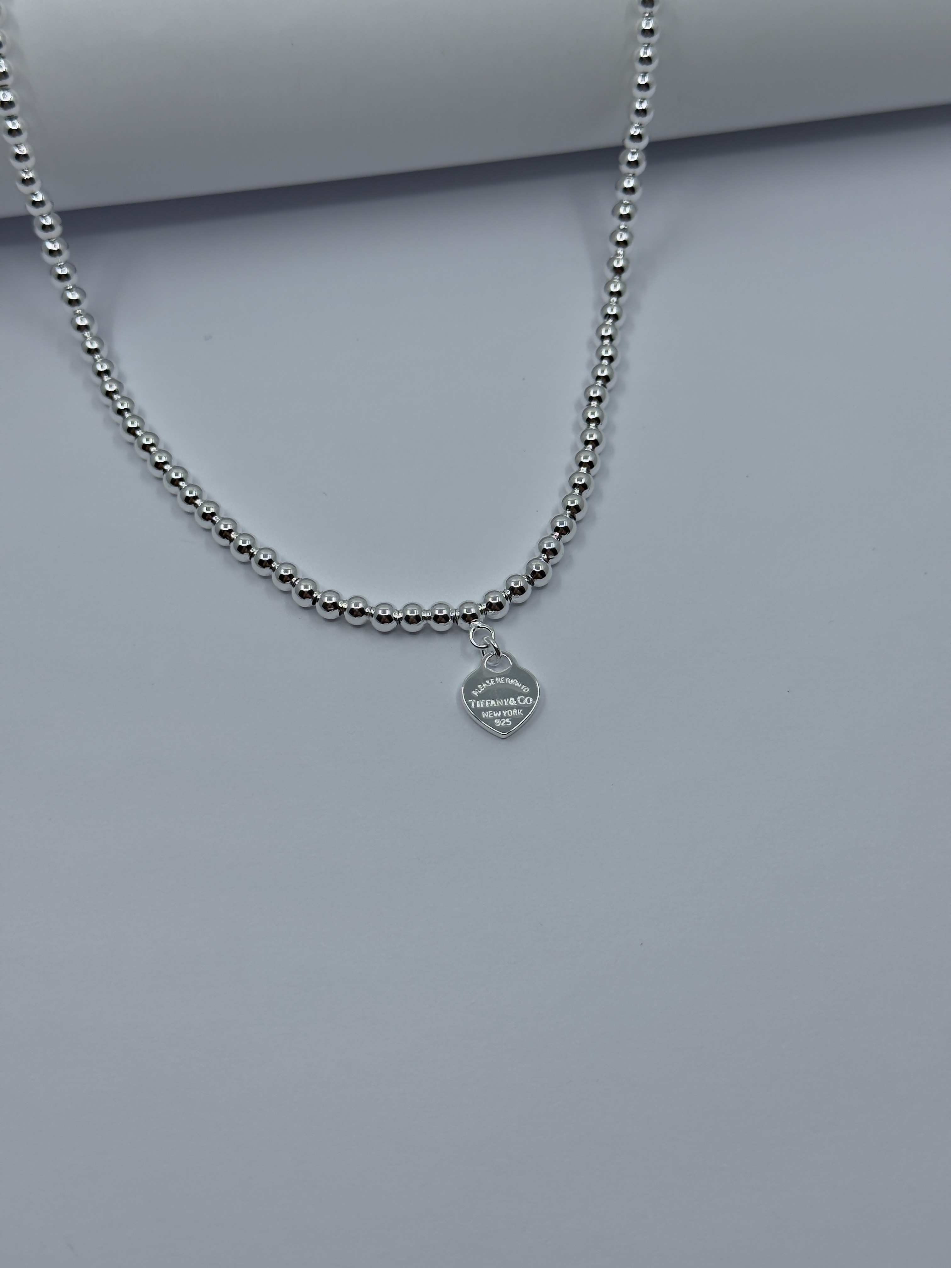 Full Silver Bead Kolye