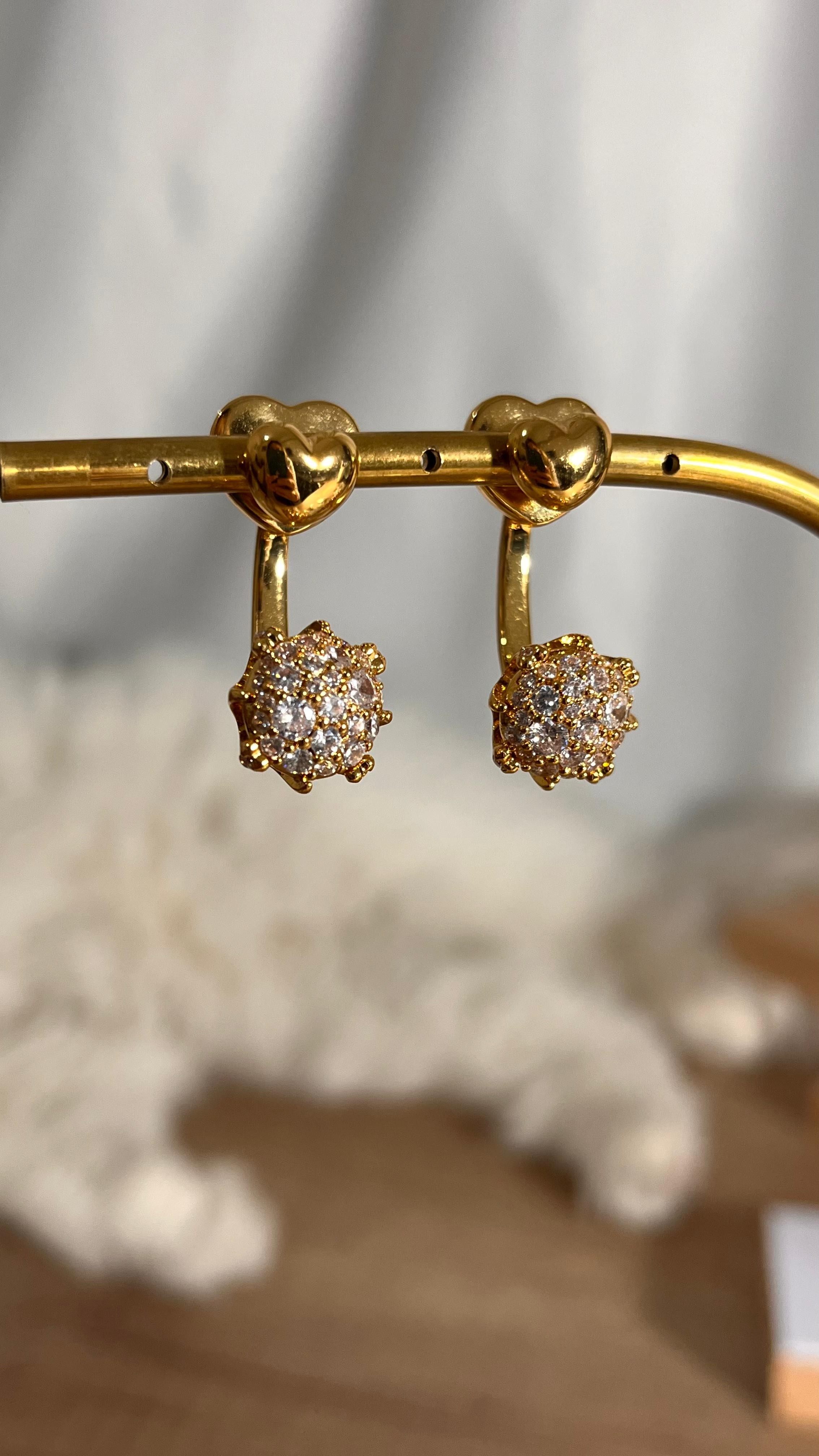 Botte.Gold Taşlı Tribale Küpe