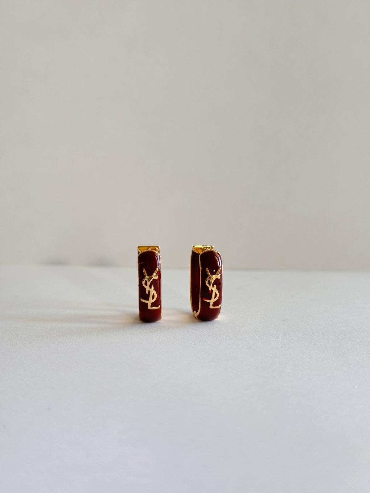 YSL. Bordo Küpe