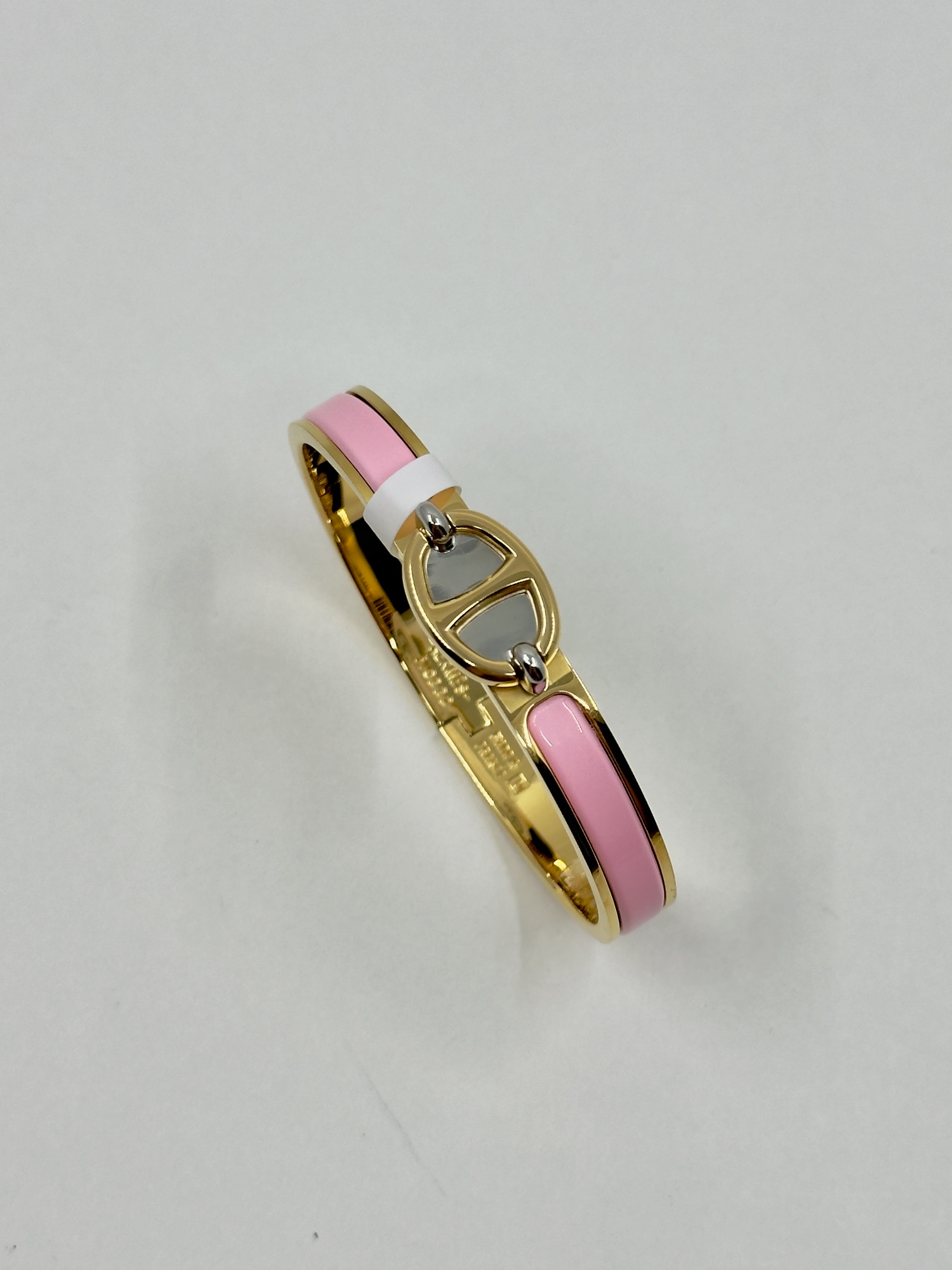 Hrms. Gold Pembe Clic Kelly Bileklik