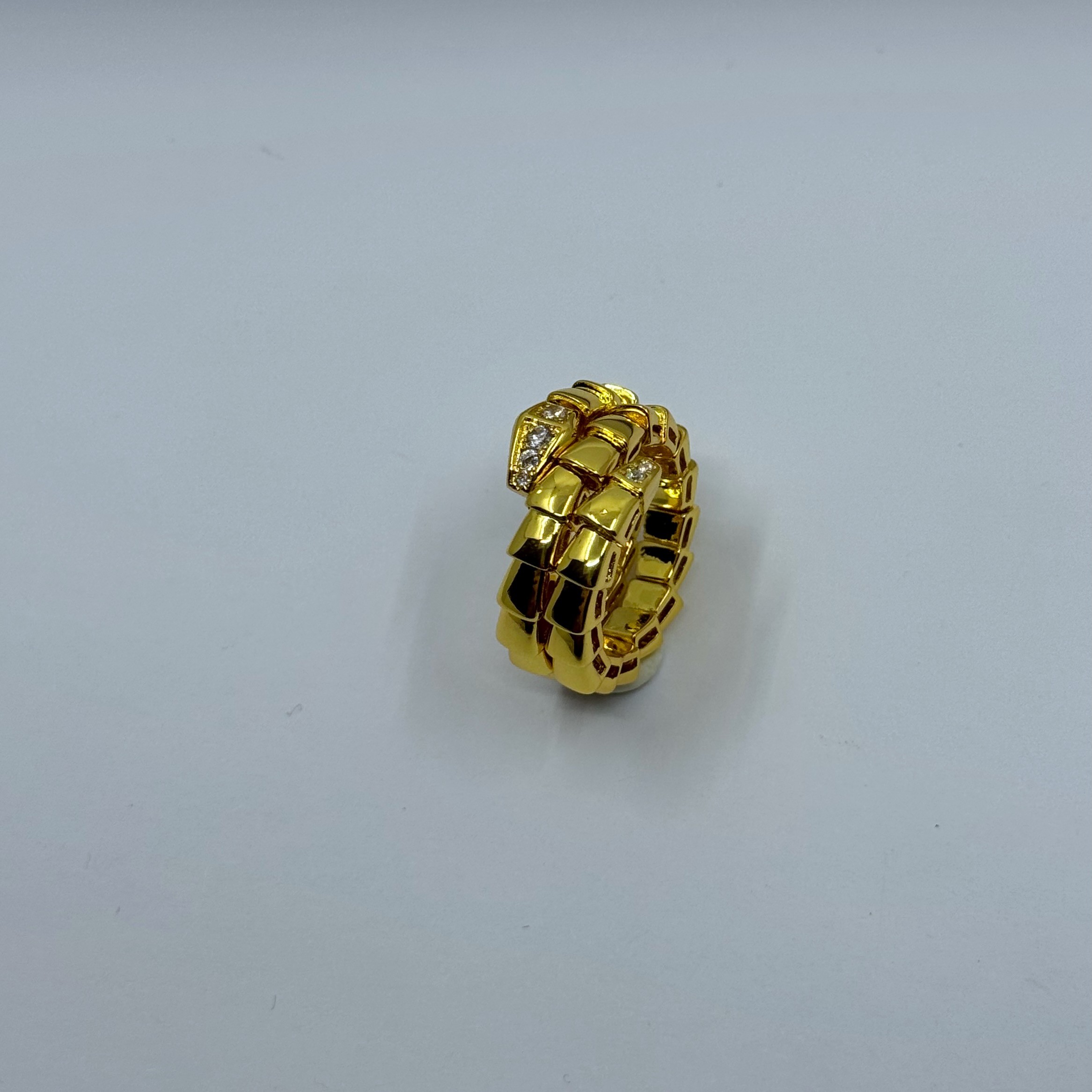 Gold Double Row Ucu Taşlı M Size Yüzük