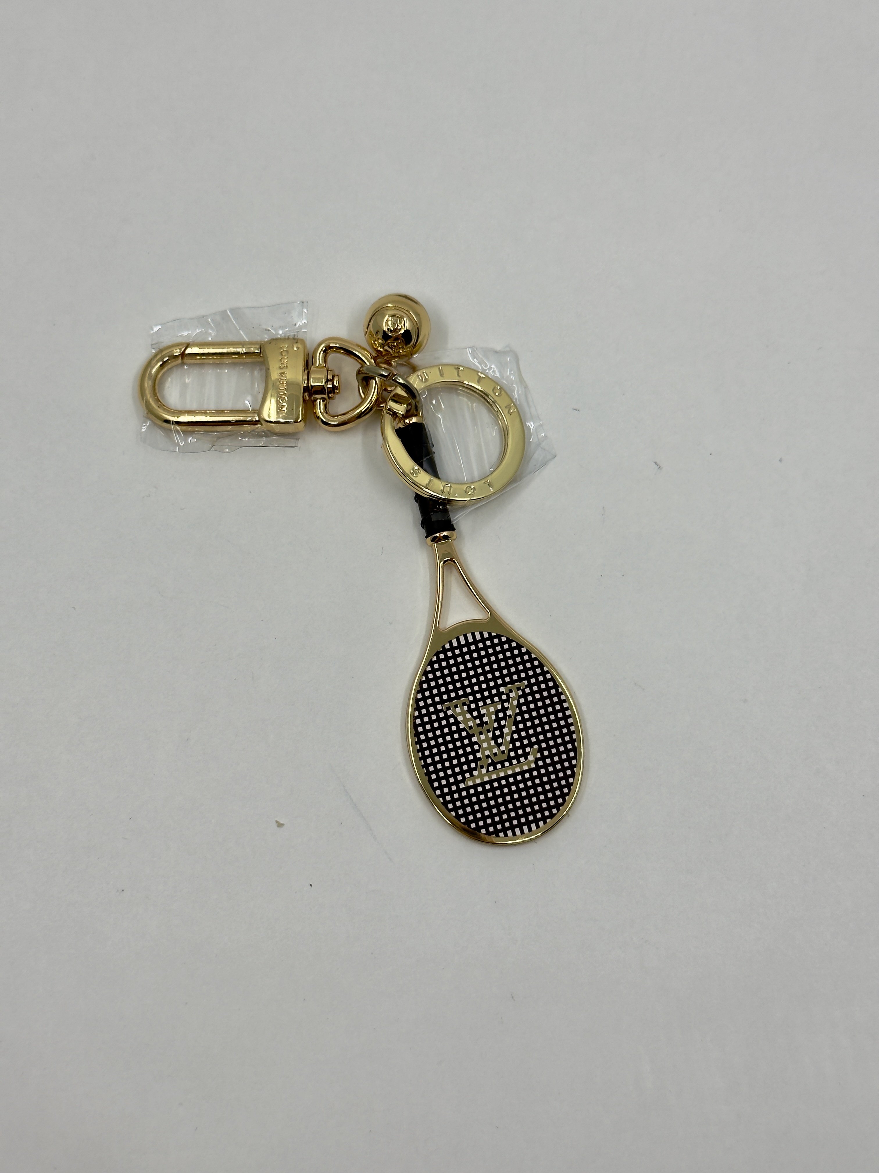 LV. Siyah Sap Hologramlı Raket Anahtarlık
