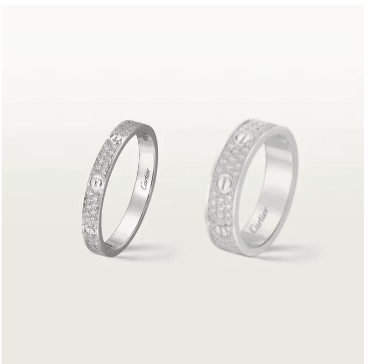 Crt. Silver Taşlı Mini Love Yüzük