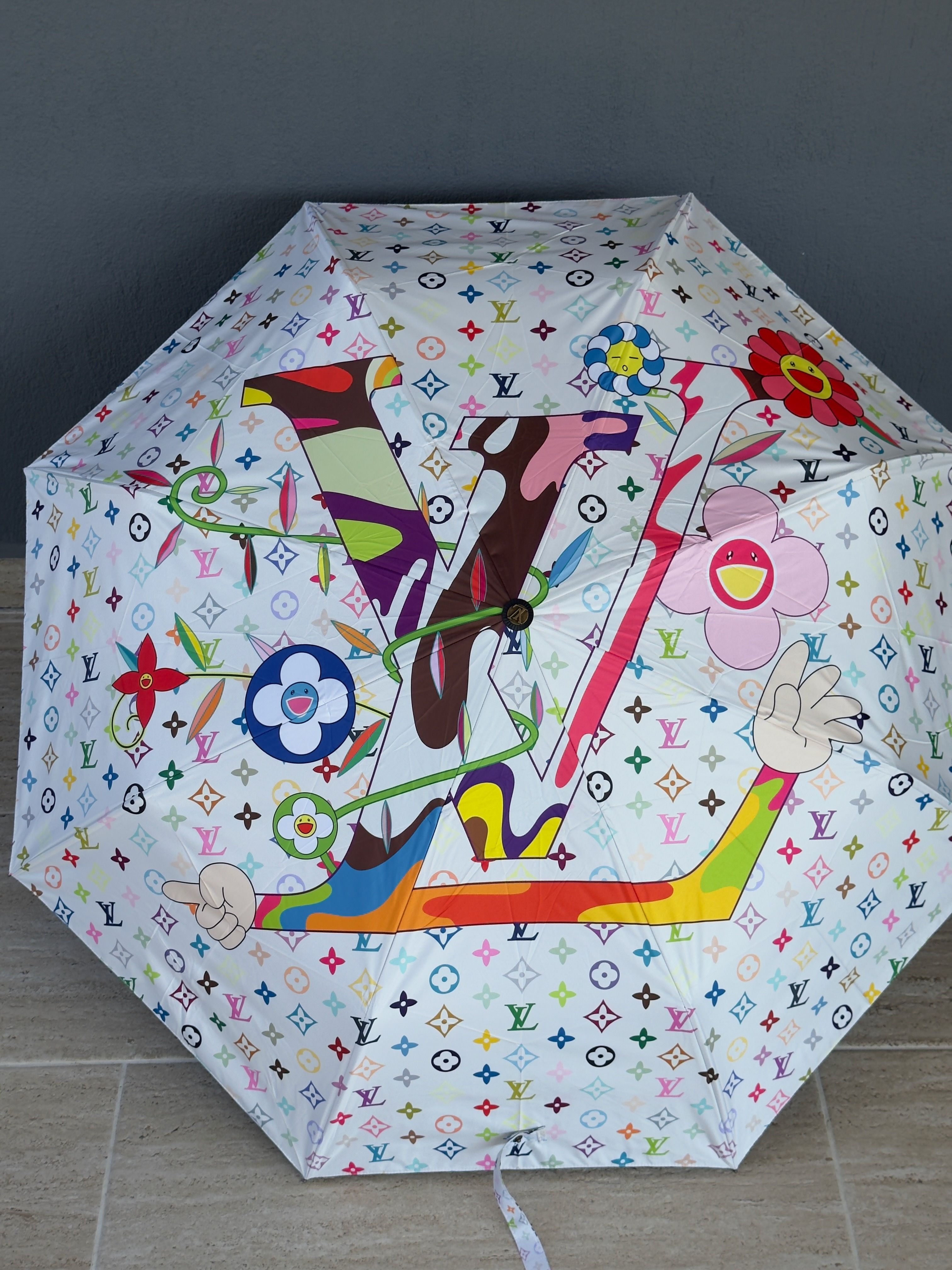 Multicolore Monogram Takashi Murakami Stil Şemsiye