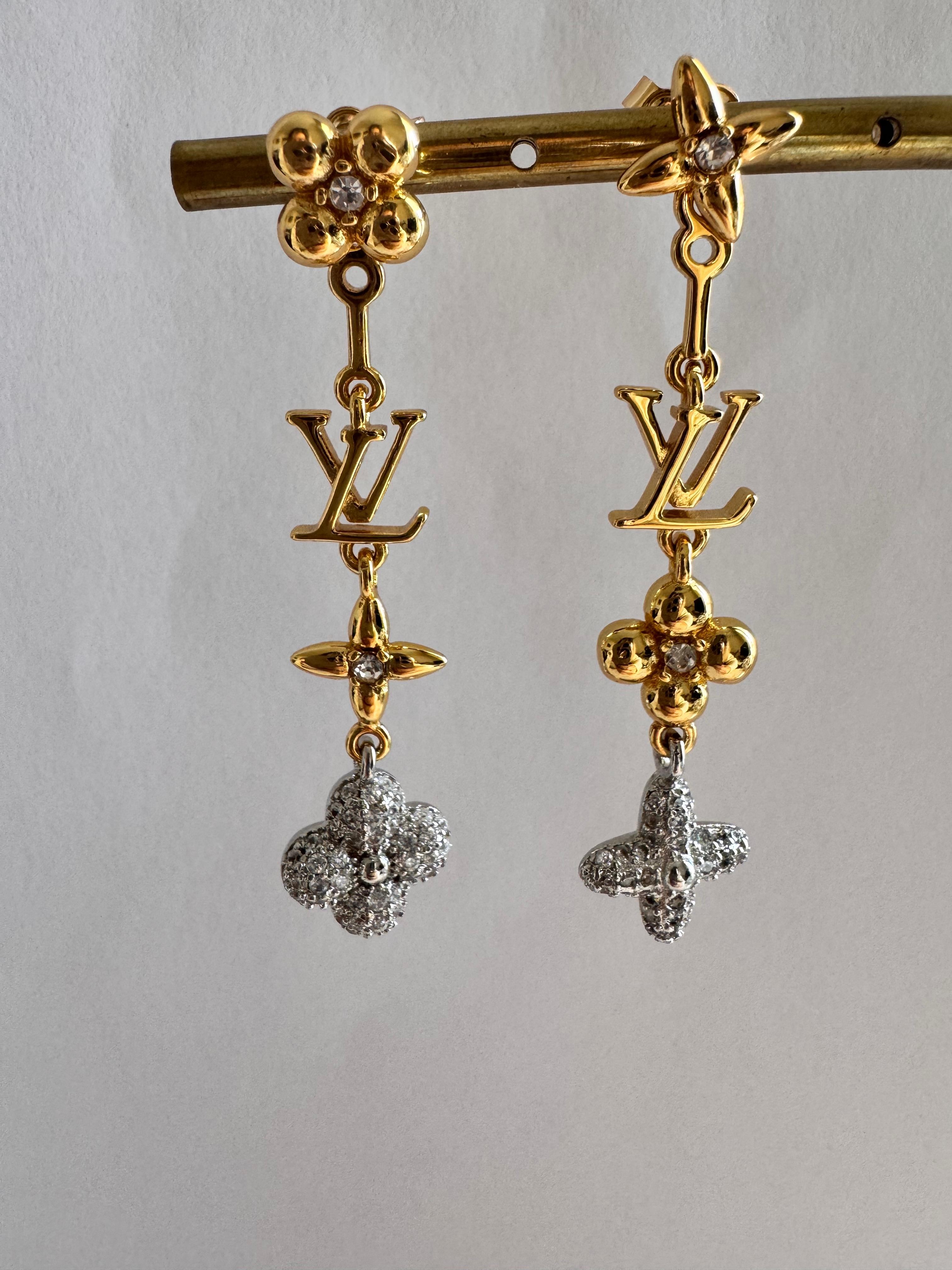 LV. Gold-Silver Logo Küpe