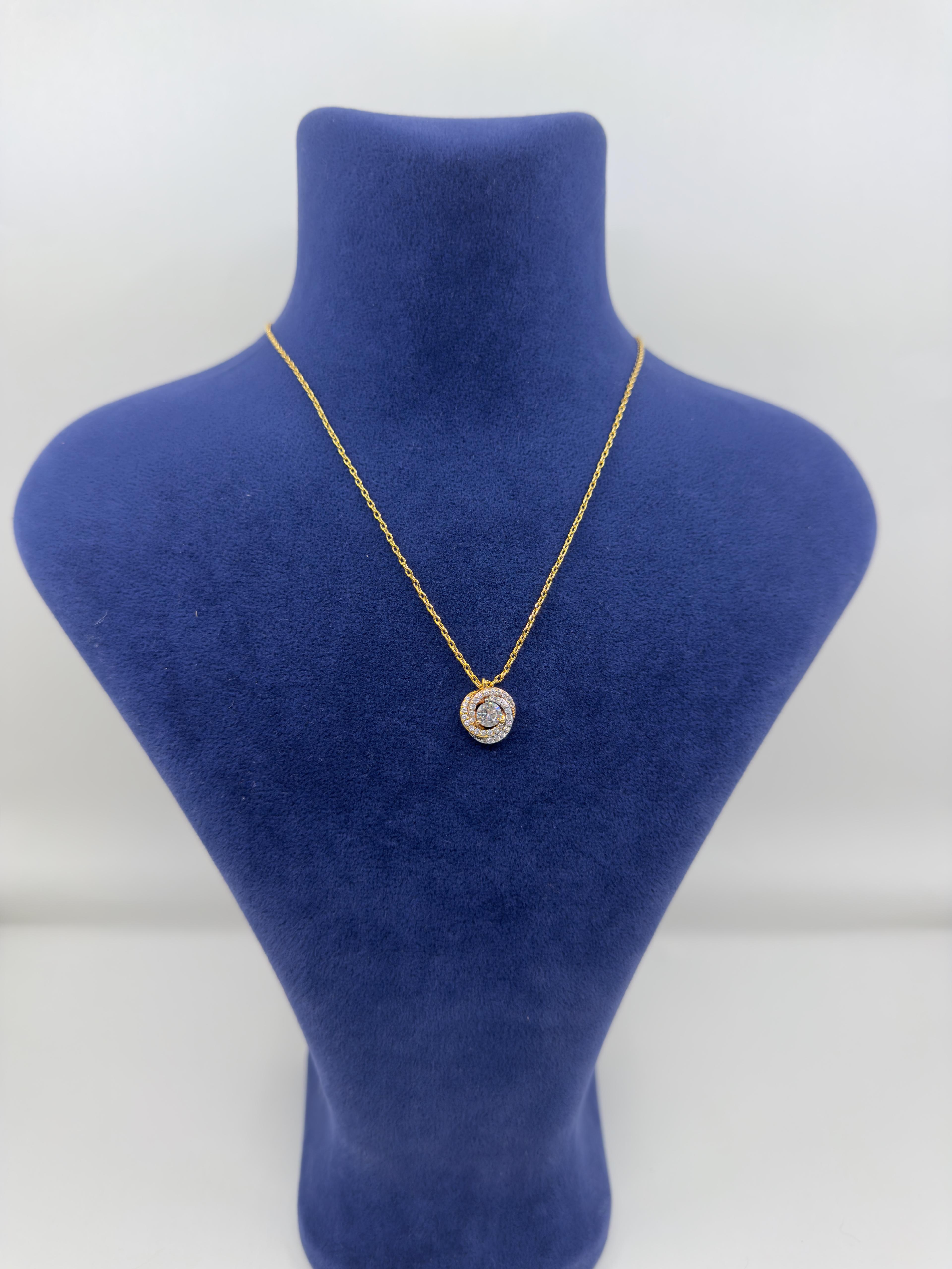 Crt. Trinity One Diamond Taşlı Kolye