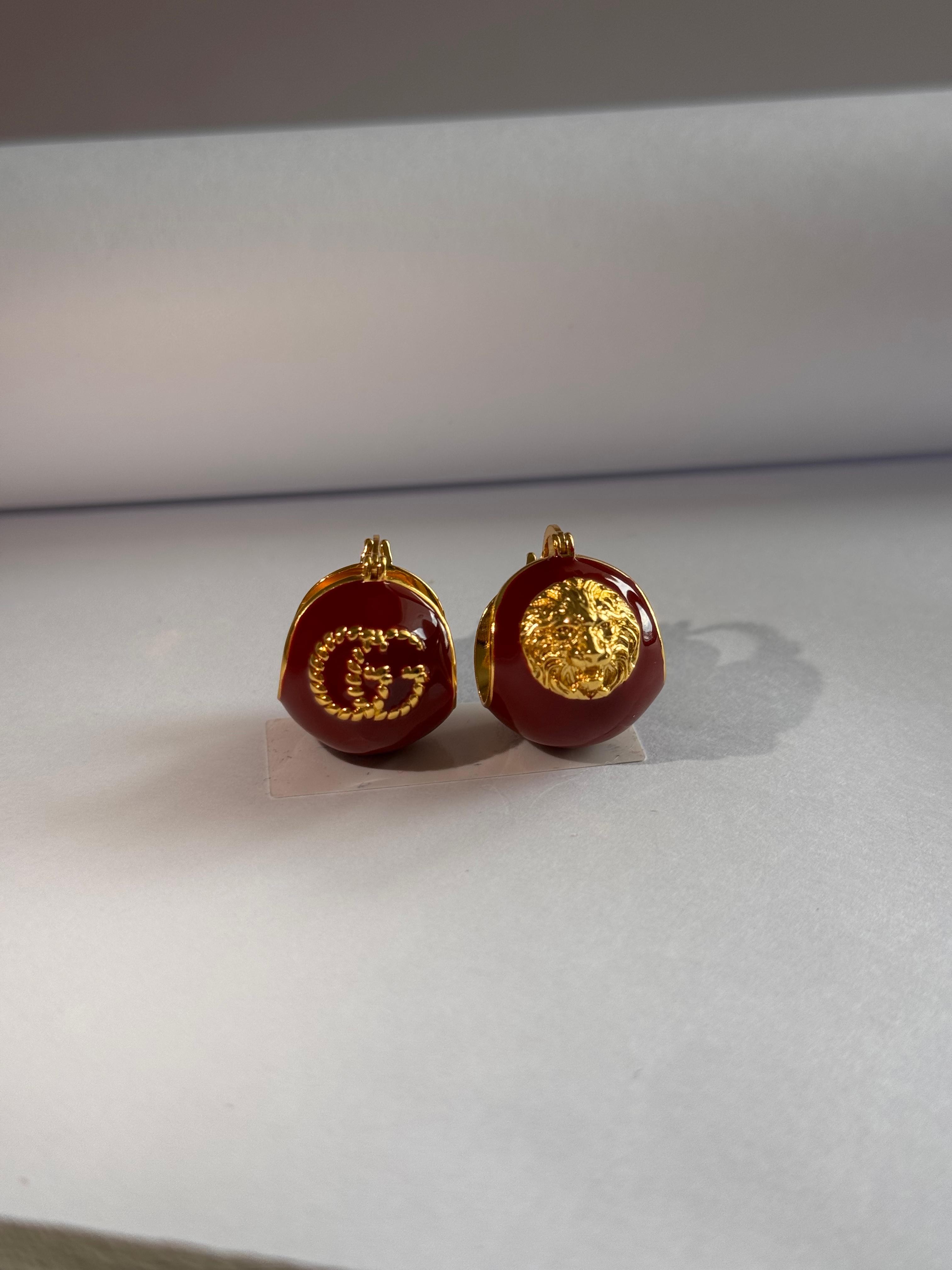 Gcci. Lion Marron Küpe