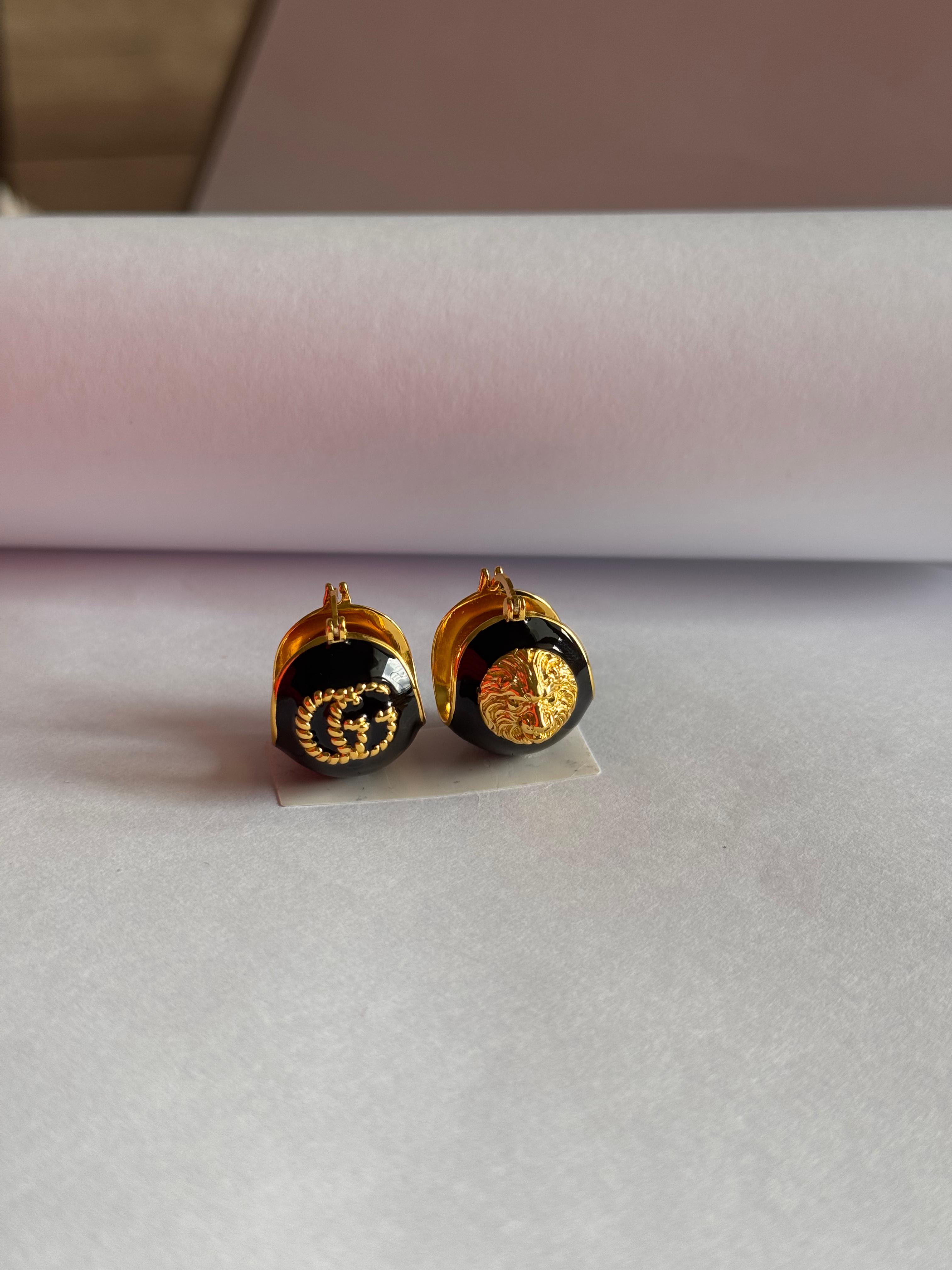 Gcci. Lion Noir Küpe