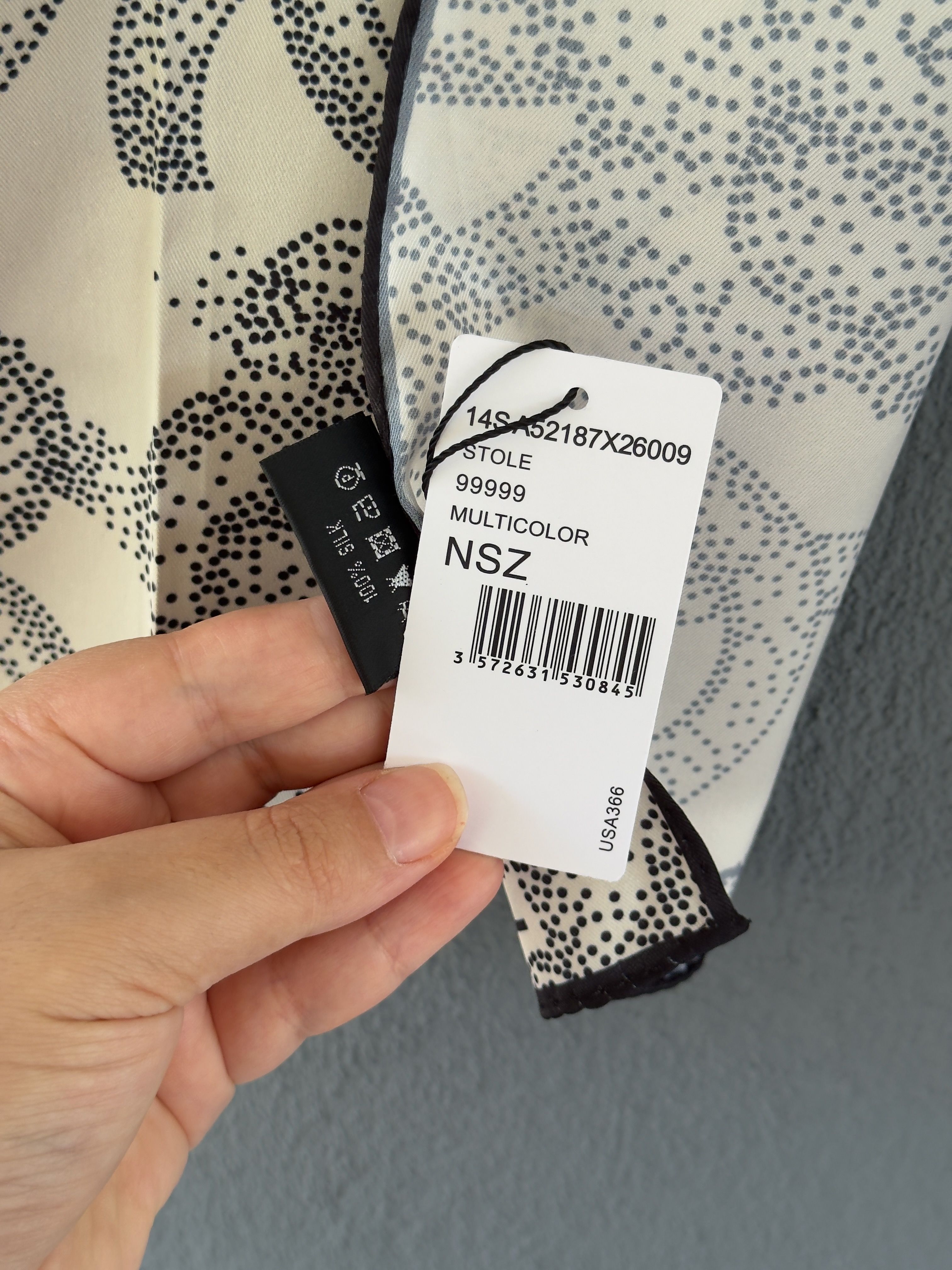 Camélia Monogram Dotted İpek Şal