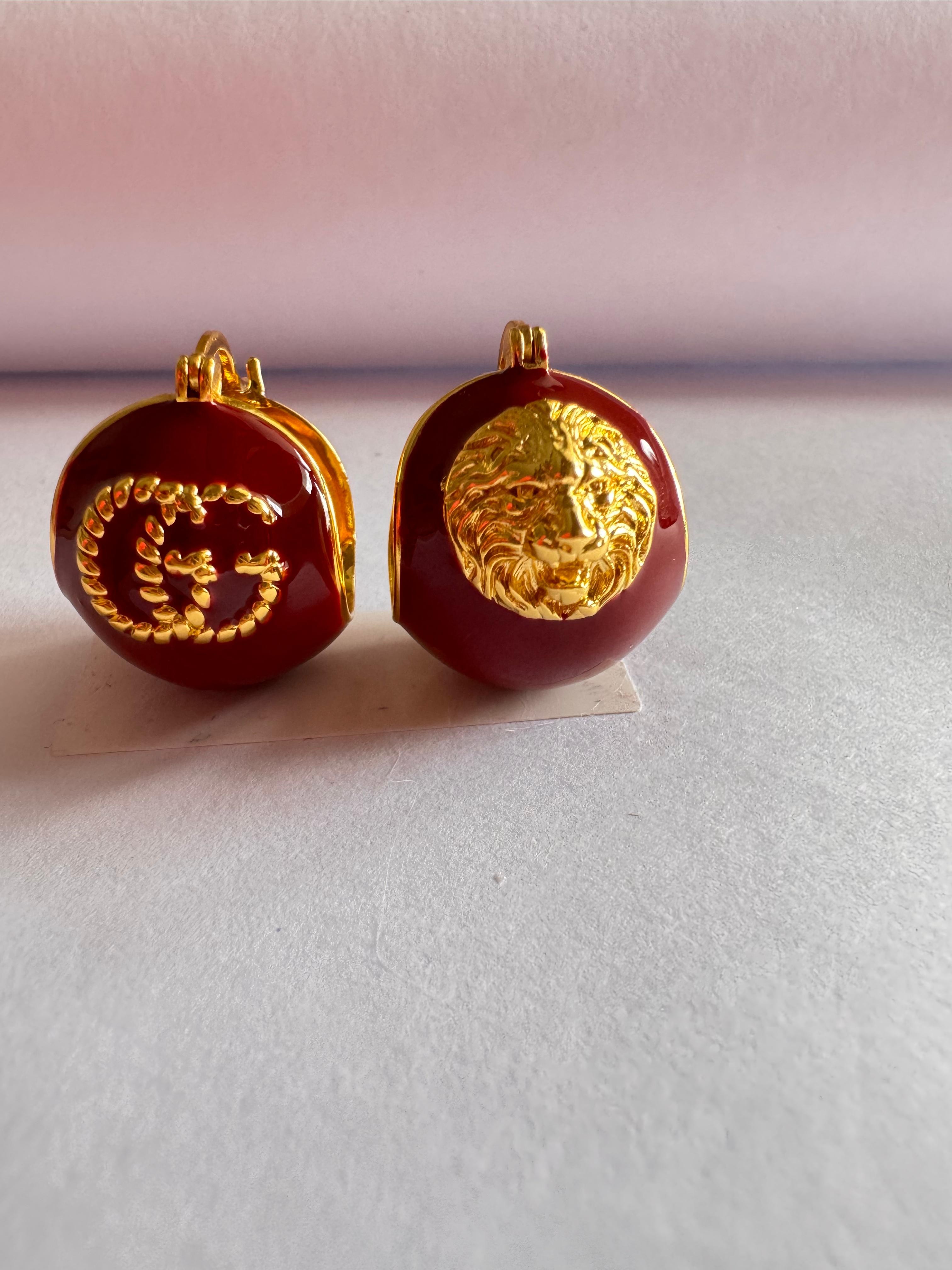 Gcci. Lion Marron Küpe