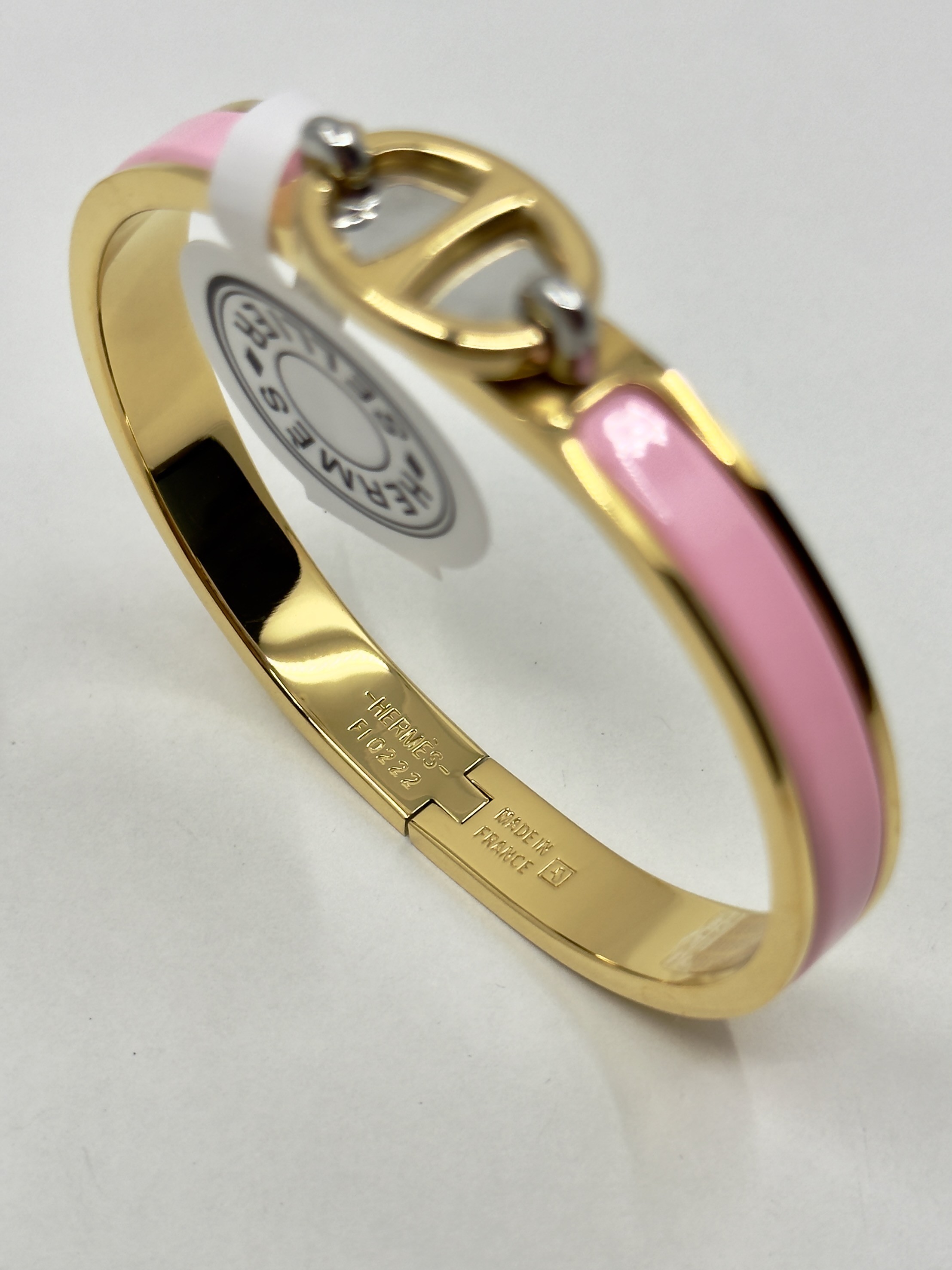 Hrms. Gold Pembe Clic Kelly Bileklik