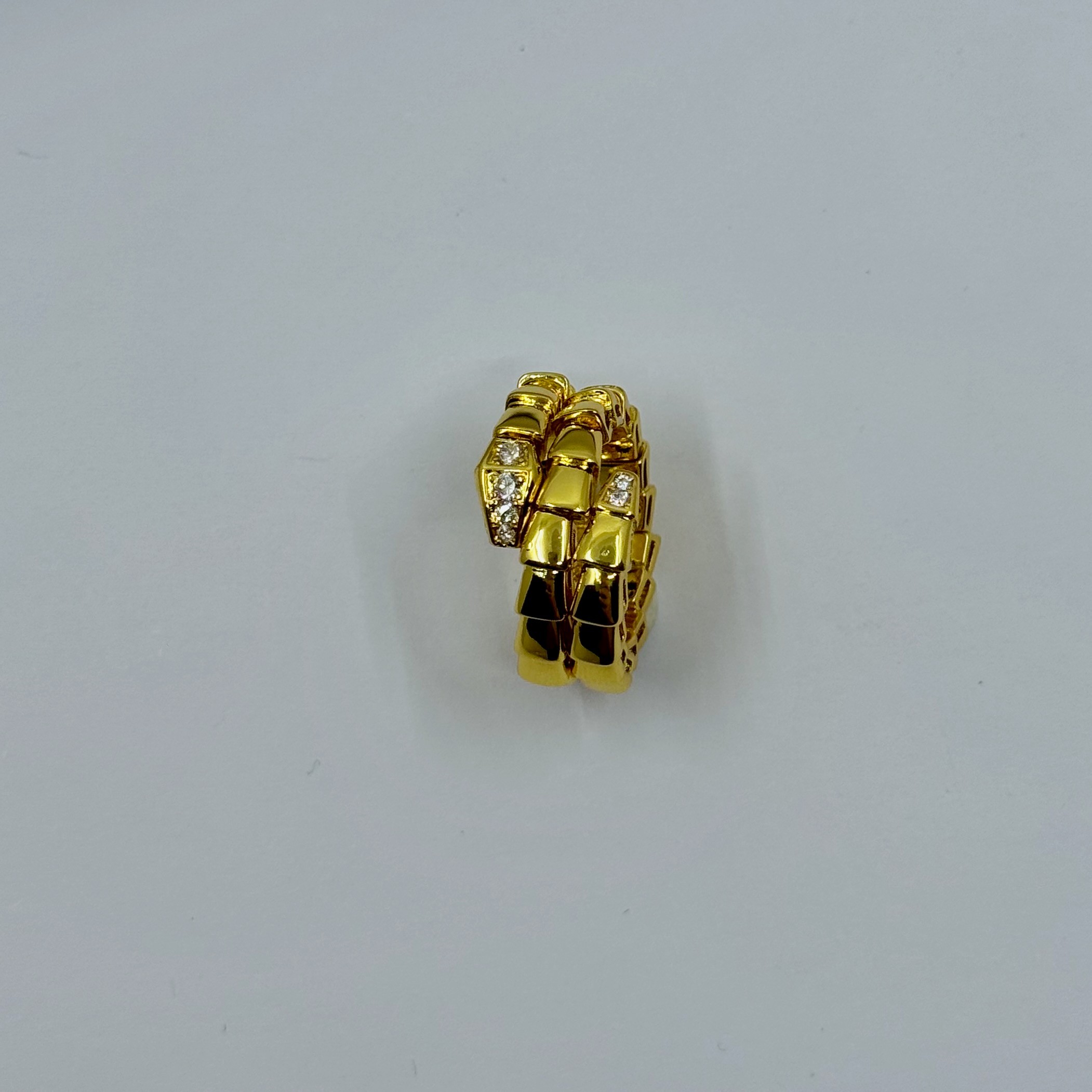 Gold Double Row Ucu Taşlı M Size Yüzük