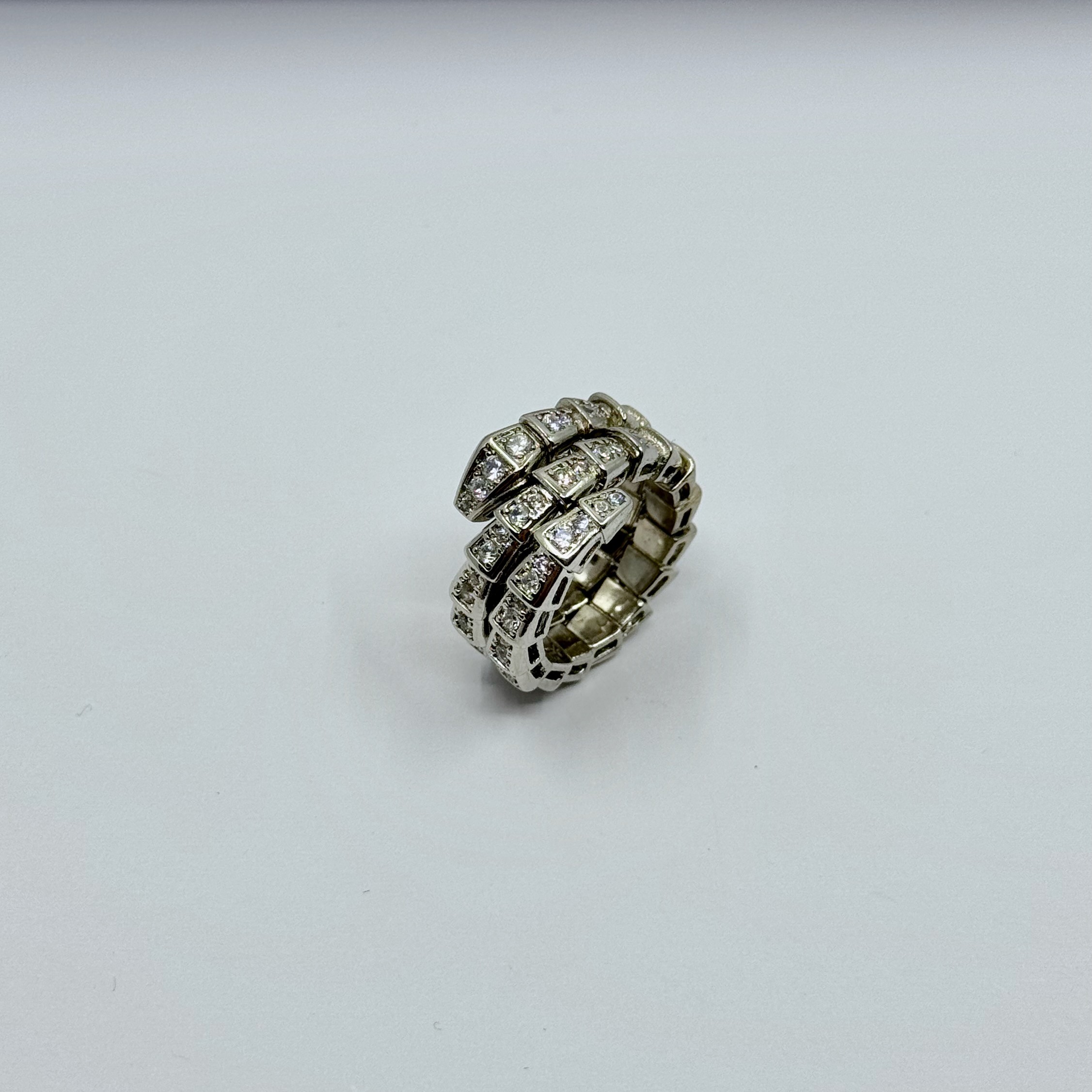 Çift Sıra Silver Serpenti M Size Yüzük