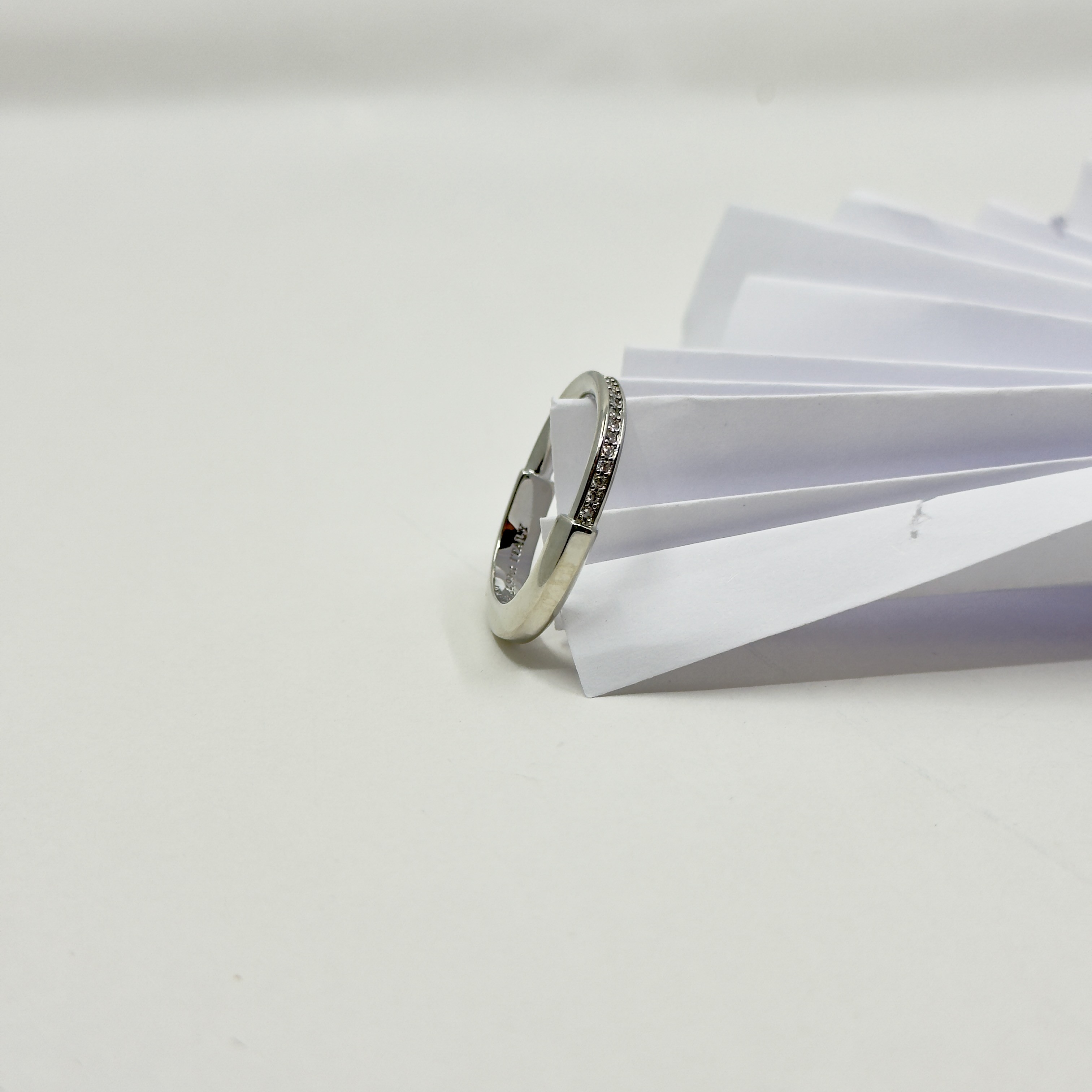 TiffCo. Silver Yarı Taşlı Bangle Yüzük