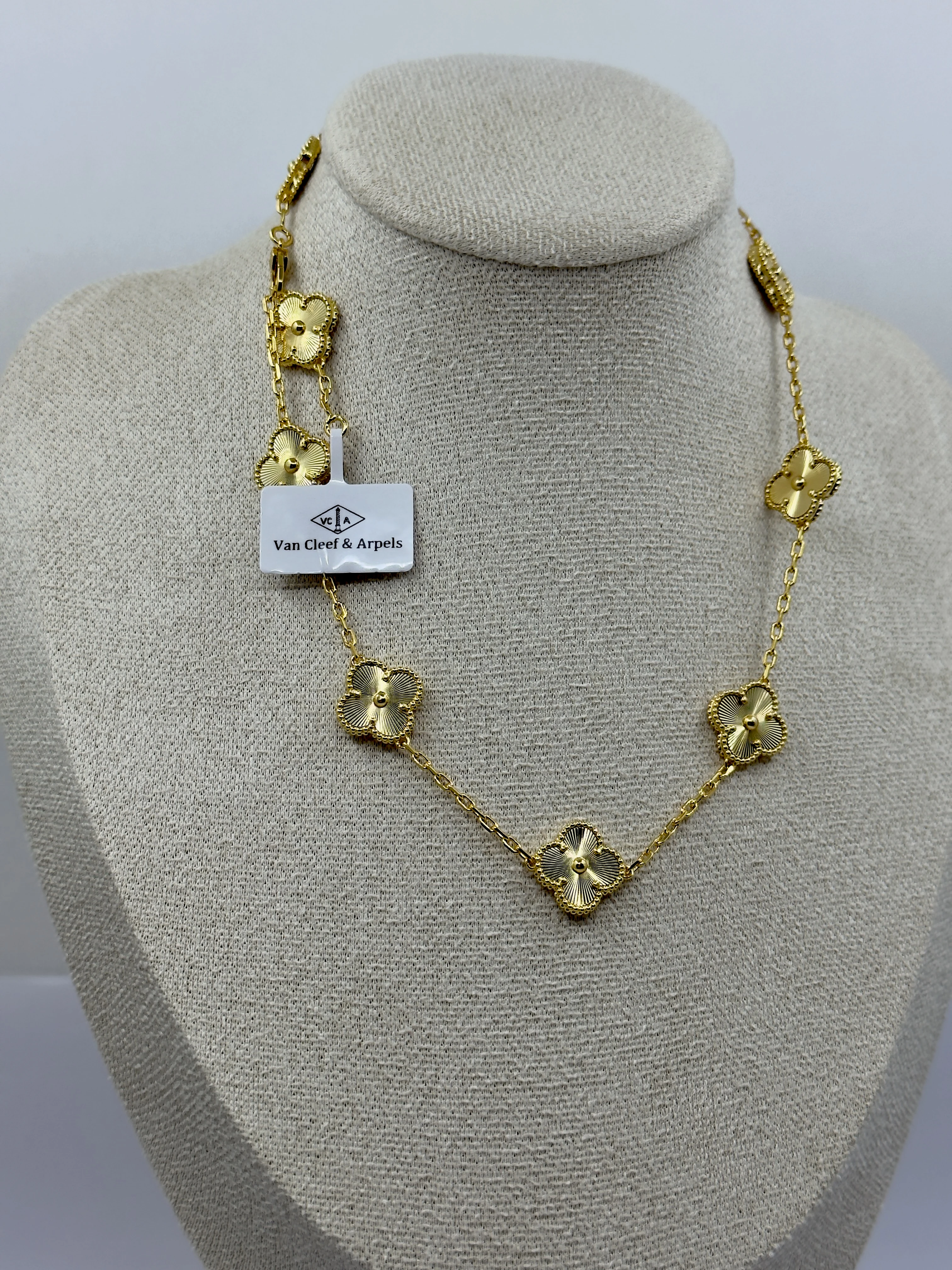 10 Yonca Full Gold Kolye