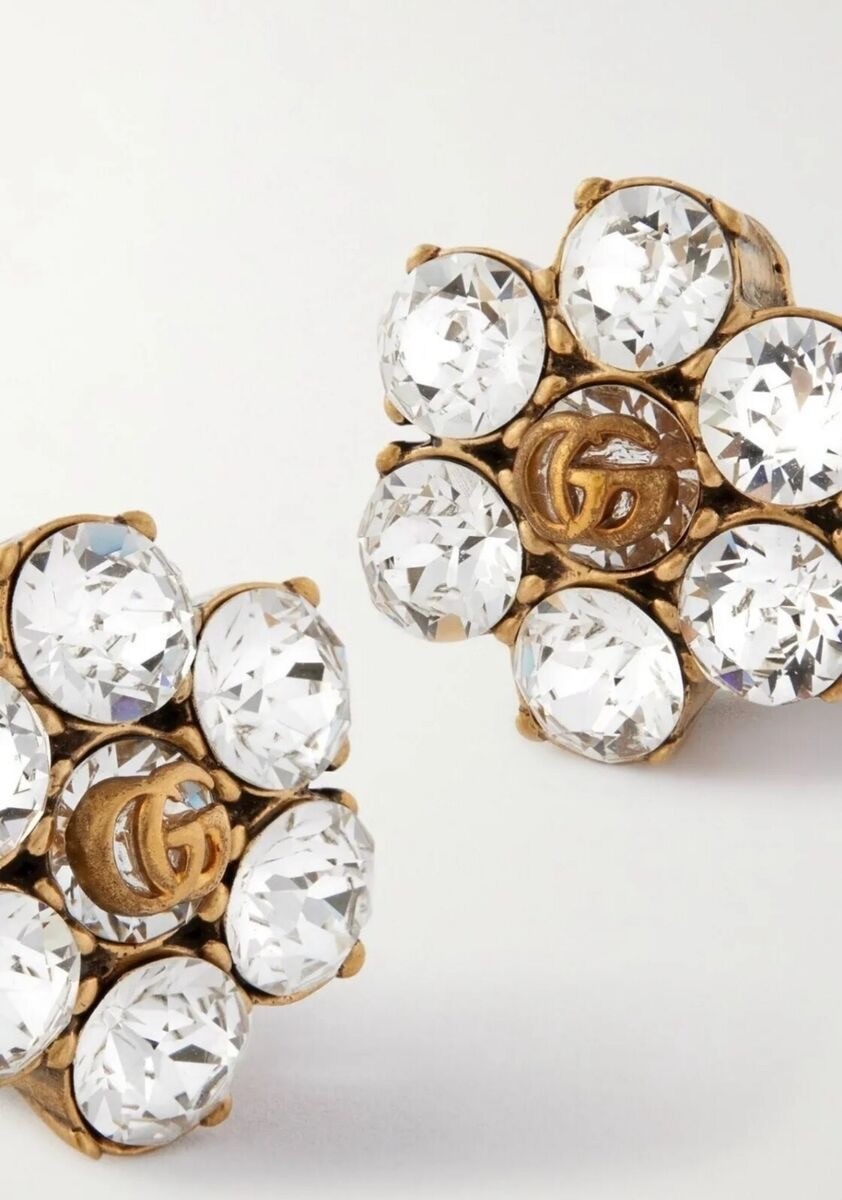 Gcci. Double G Crystal Küpe